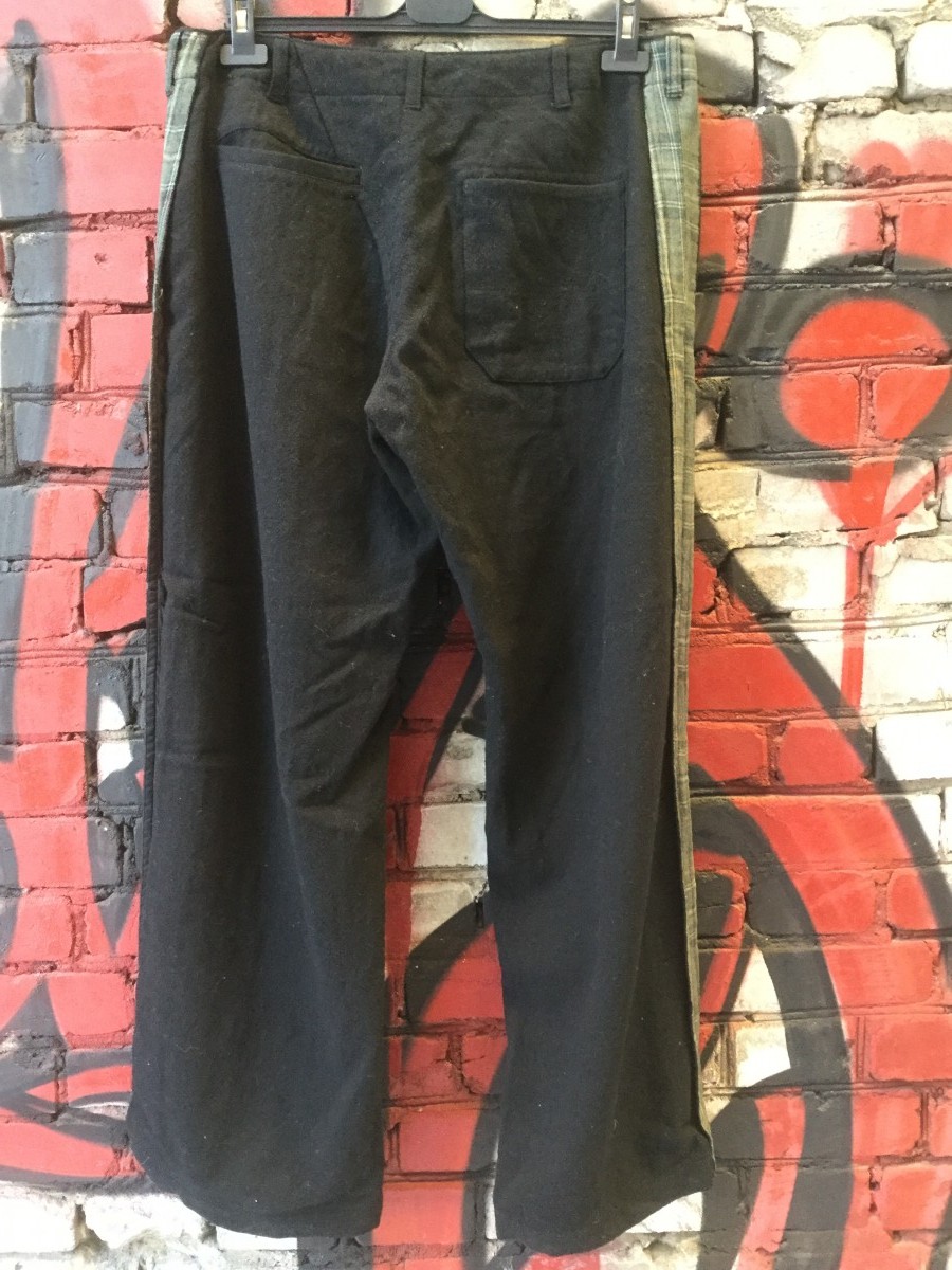 NEW Y's black/checked wool/nylon/cupro asymmetric suit - 5