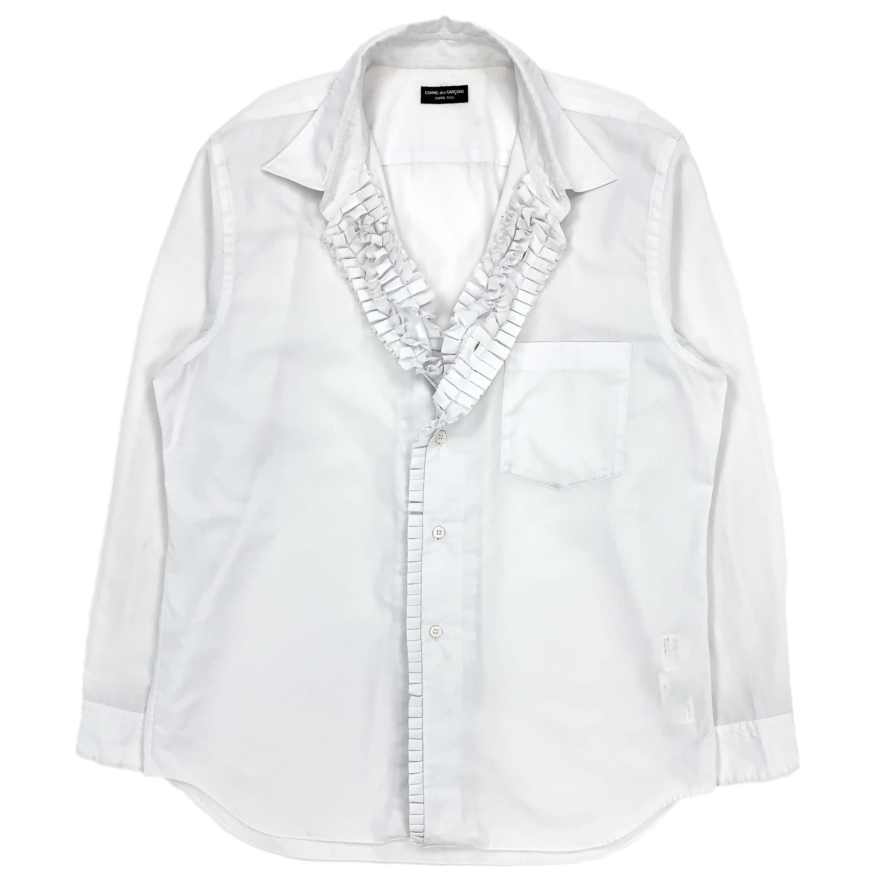 SS99 Concealed Polyester-Cotton Ruffle Shirt - 1