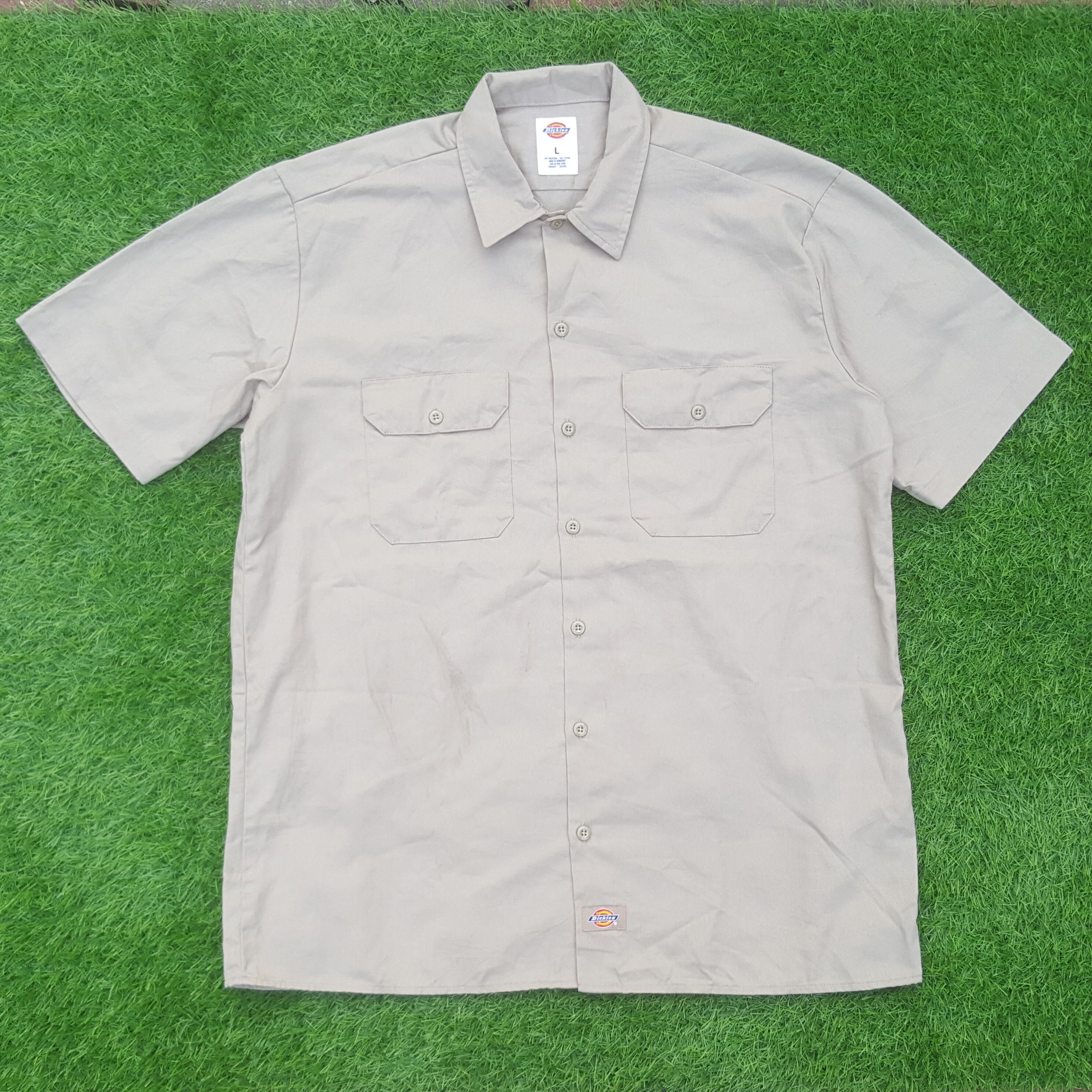 Dickies Plain Preppy Button Up Shirt - 1