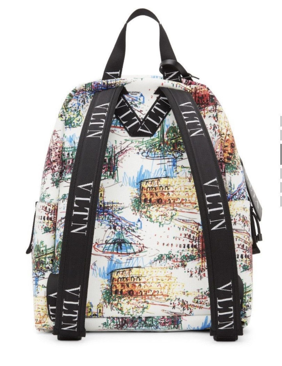 VALENTINO White Valentino Garavani 'VLTN' Monuments Backpack - 3