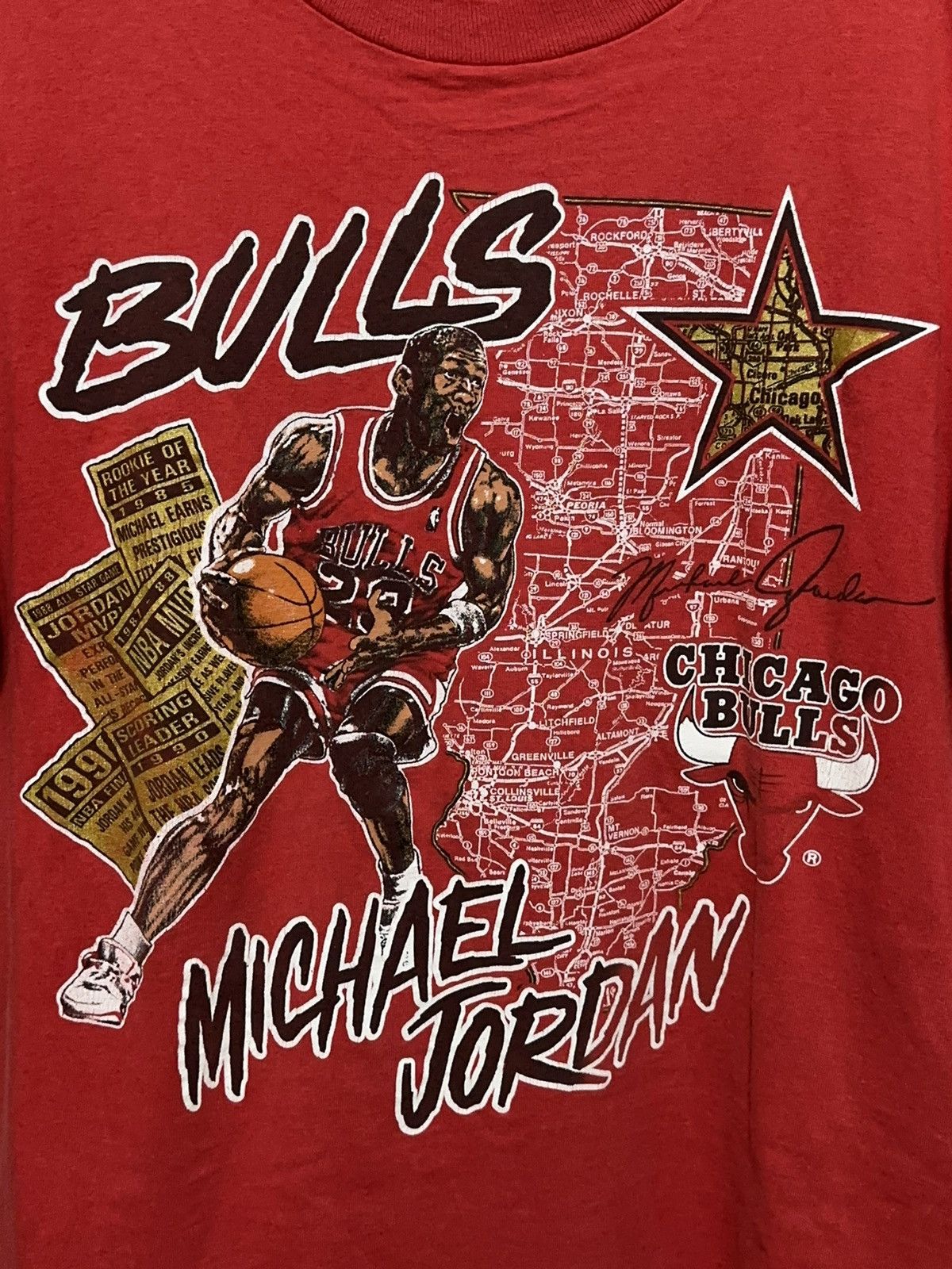 Vintage Michael Jordan Chicago Bulls Player Tee Large - 3