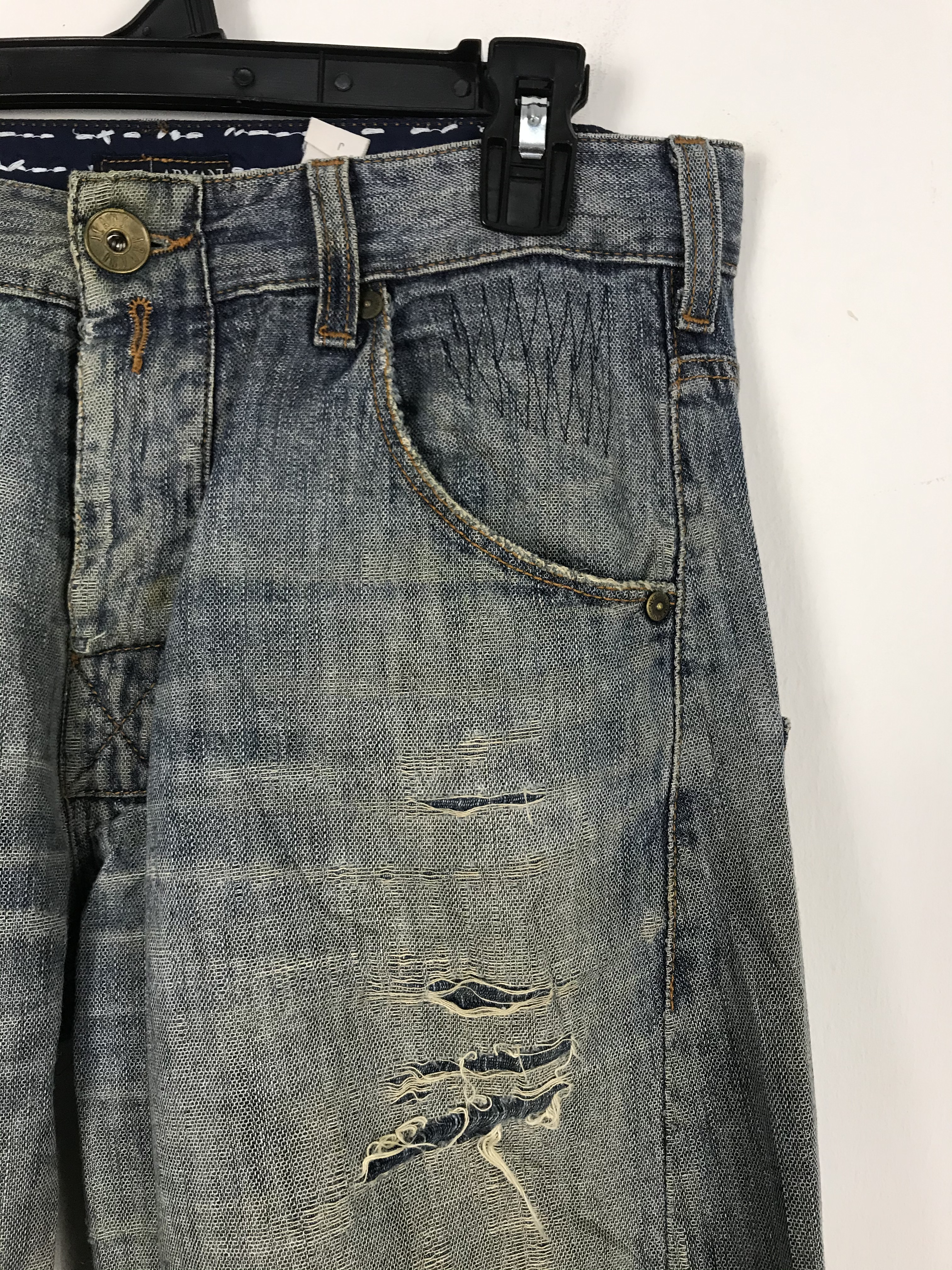 Armani - Armani Jeans Distressed Destroyed Denim Pant #2495 - 4