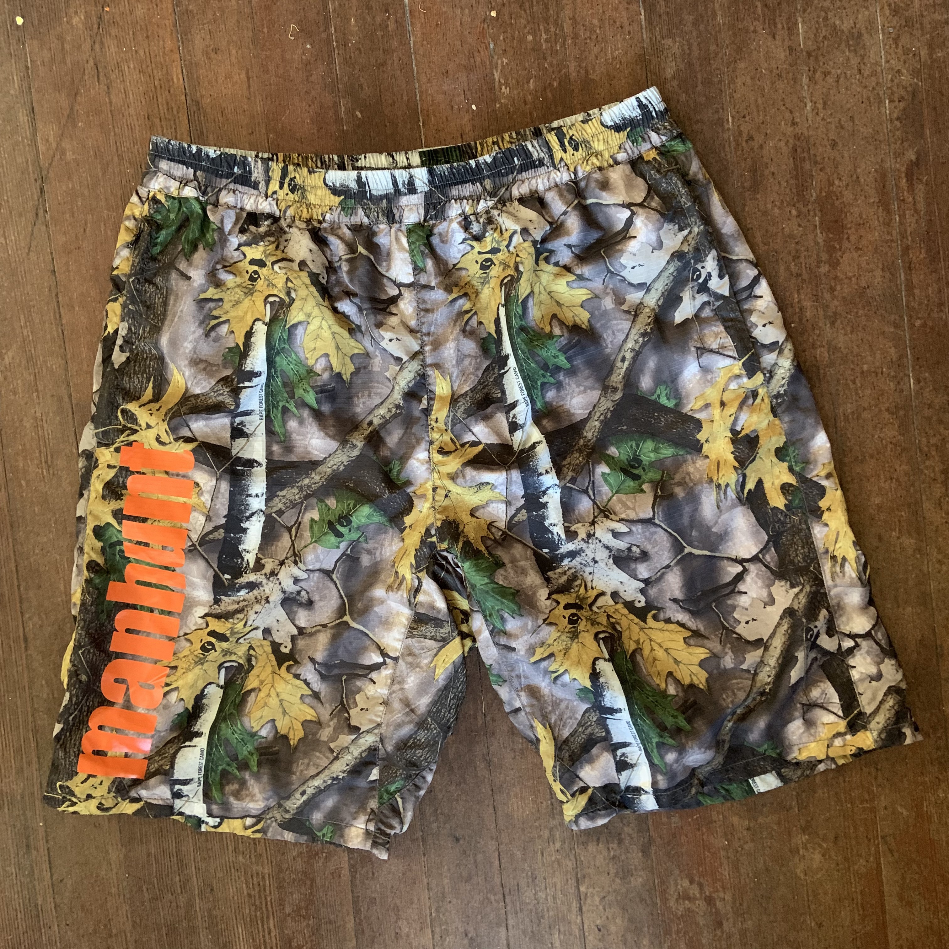 A BATHING APE Manhunt Forest Camo Swim Trunks walkerhuston REVERSIBLE