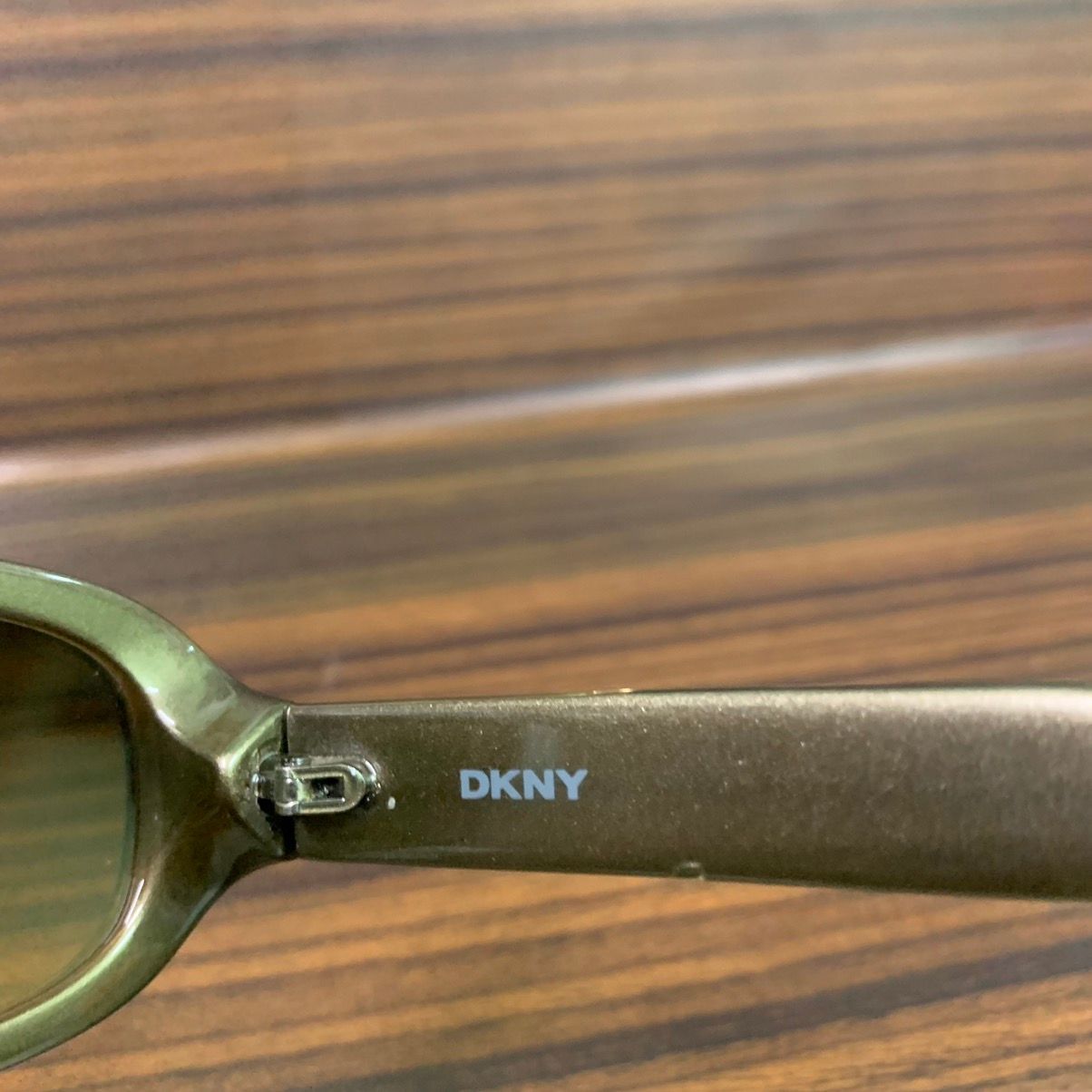 Vintage 90s DKNY Retro Square Sunglasses brown Screen - 7