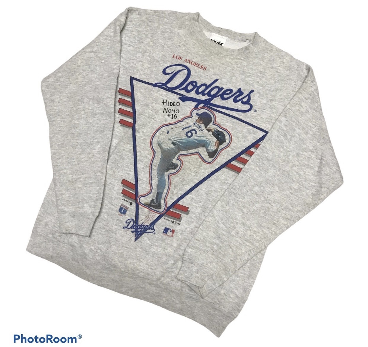 Vintage 1995 LA Dodgers 16 Nomo Sweatshirt Crewneck Made in 