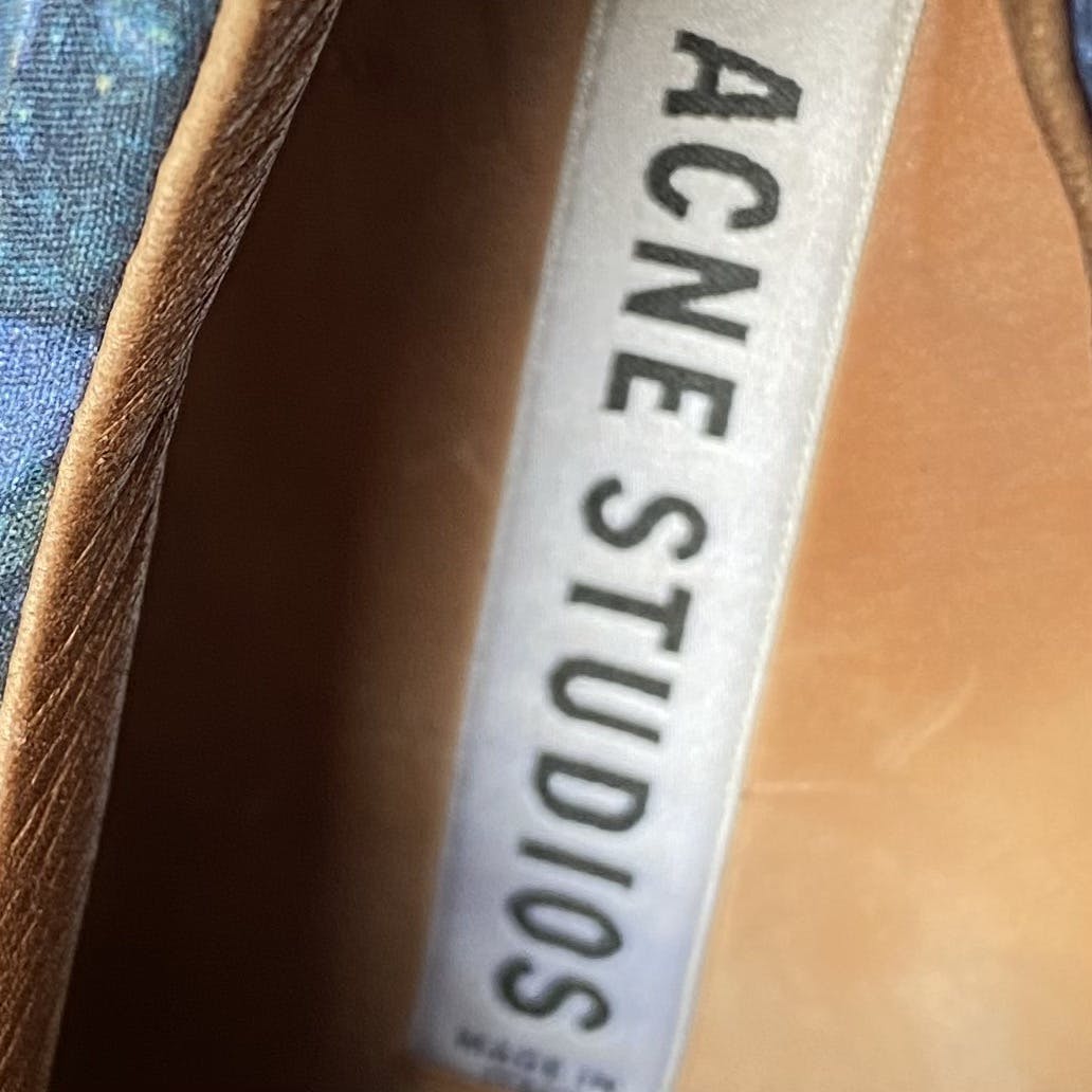 Rare Fall13 Acne Studios Blue Marble Adrian Sneakers - 7