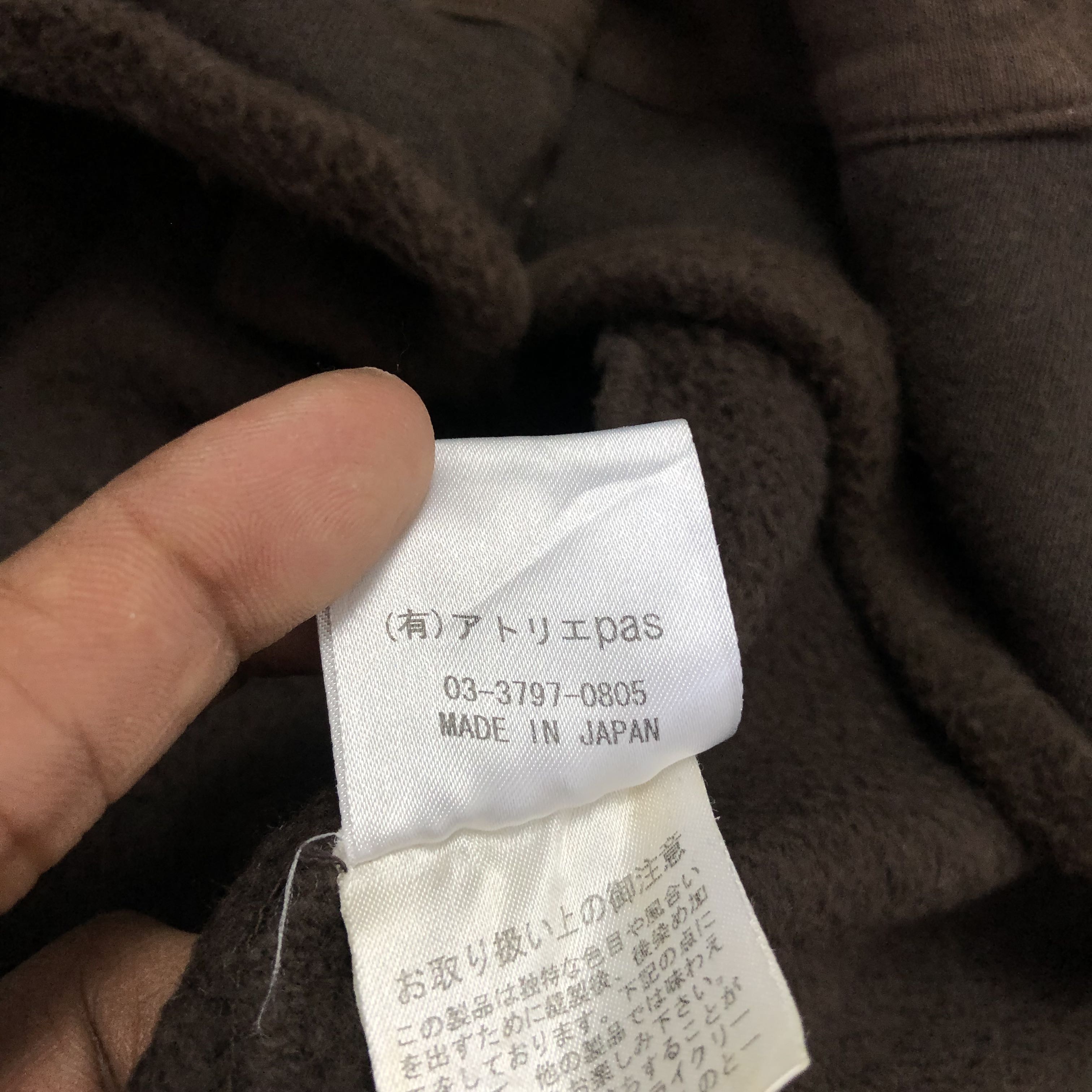 Sweatshirt Nice Design ATELIER PAS Made In Japan Size M - 8