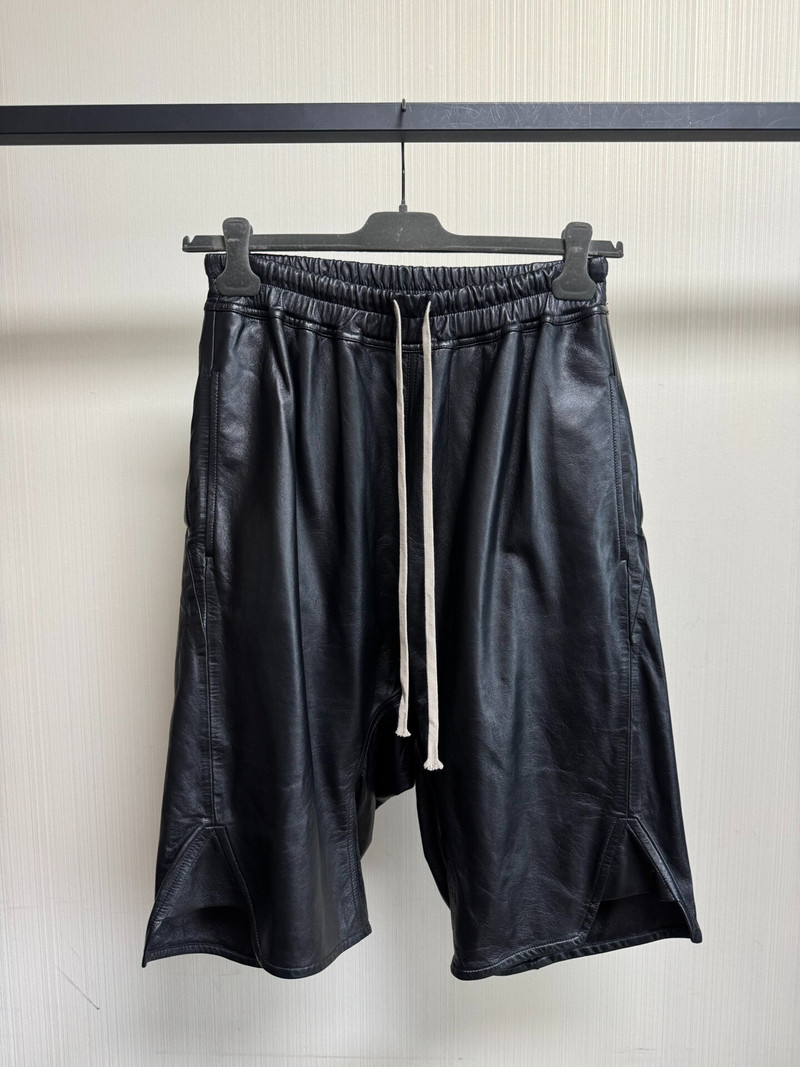 Rick Owens 22FW Leather Shorts - 1
