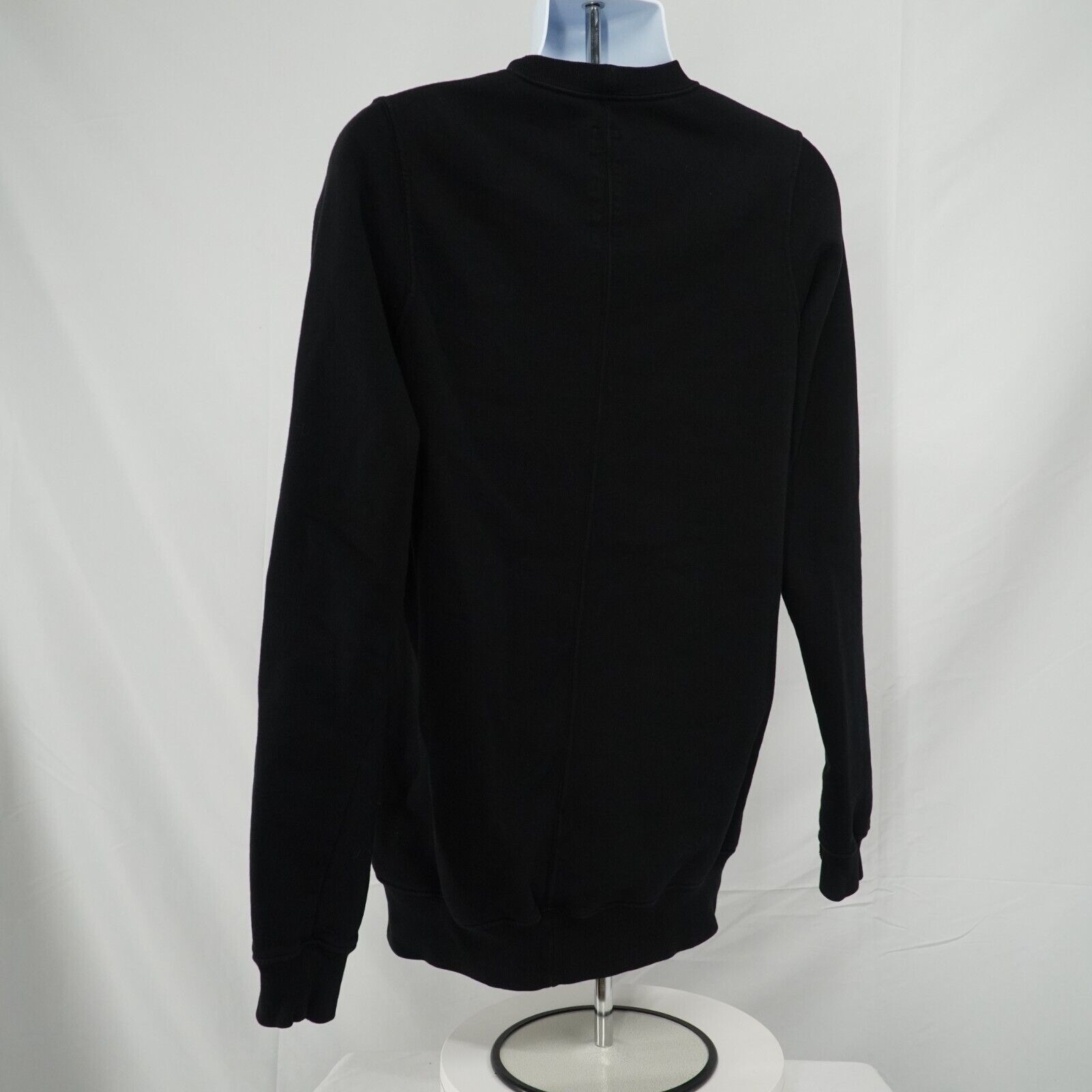 Black Crew Neck Long Sleeve Shirt Cotton - 13