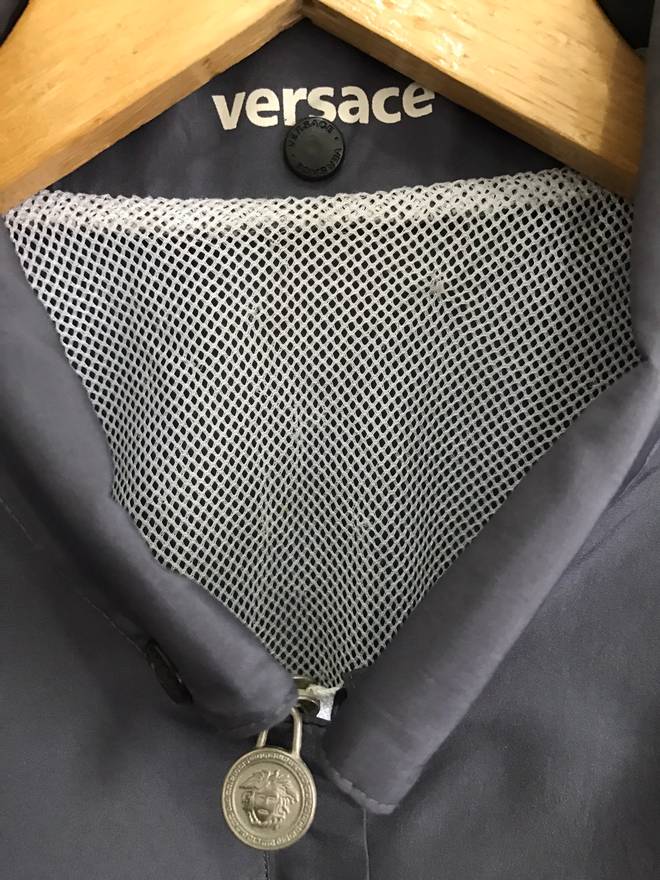Gianni Versace Spell Out Logo Zipper Polyester Jacket - 4