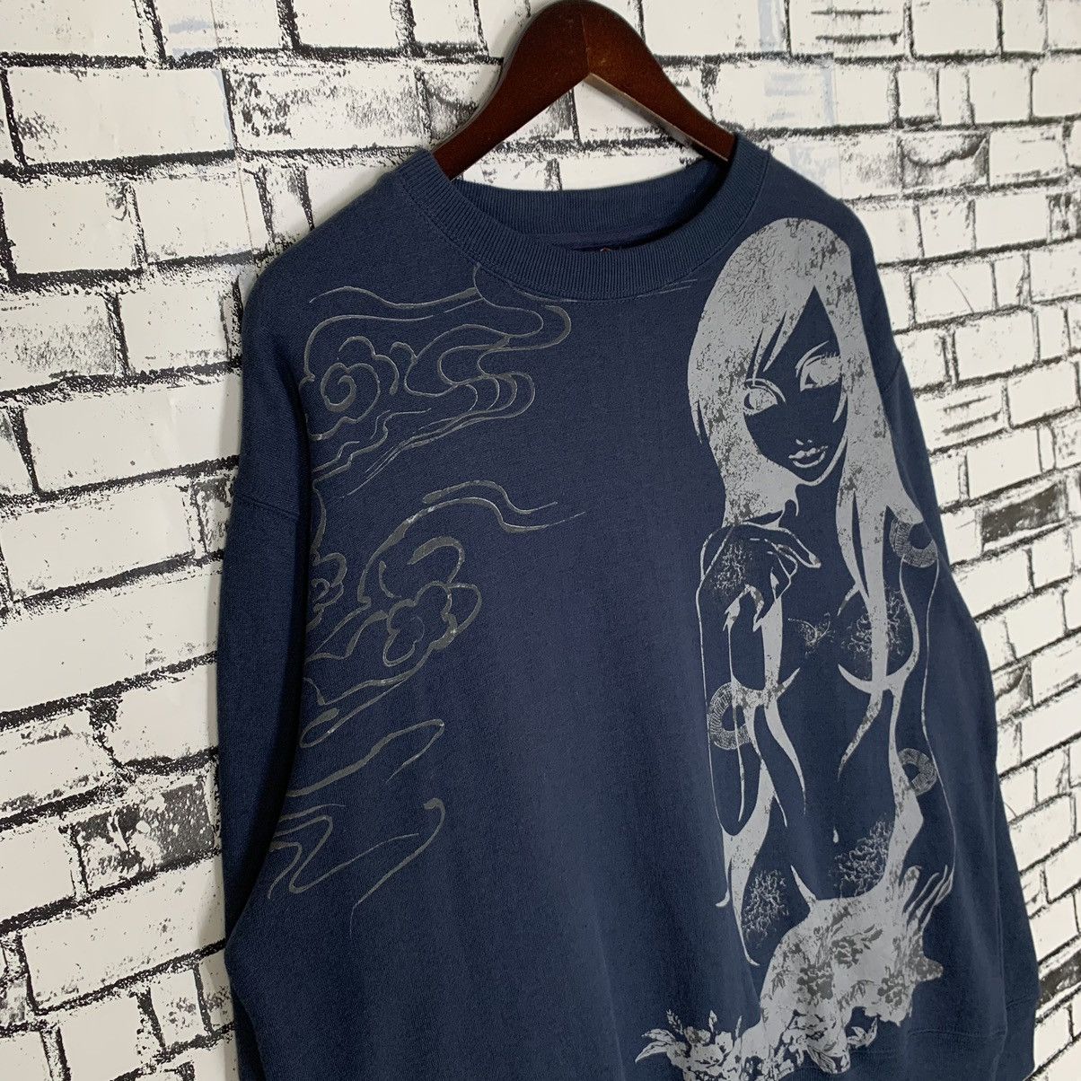 Vintage - Heaven Strange Over Print Sweatshirt Crewneck - 4