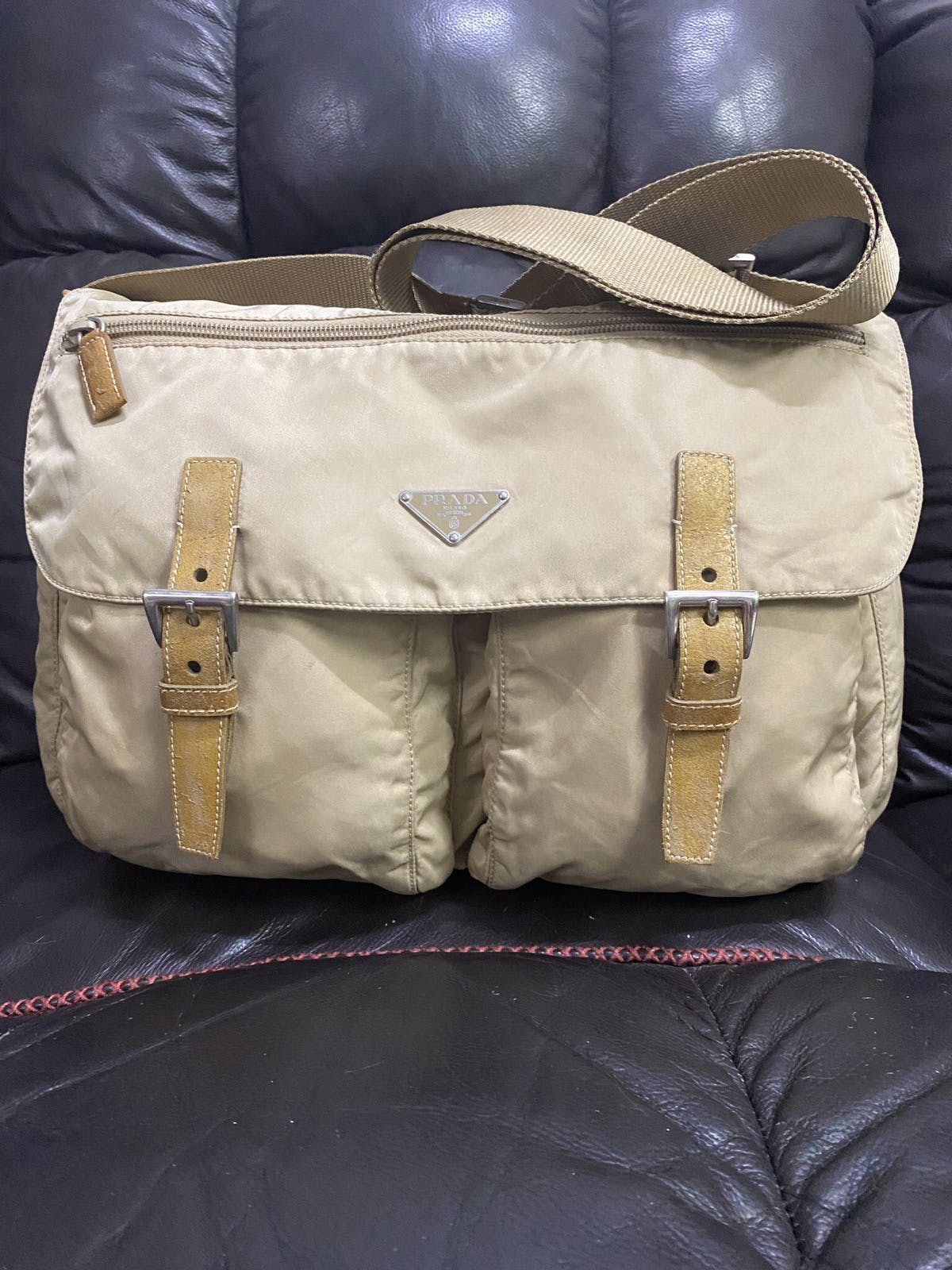 Authentic Prada Tessuto Nyalon Messenger Shoulder Bag - 2