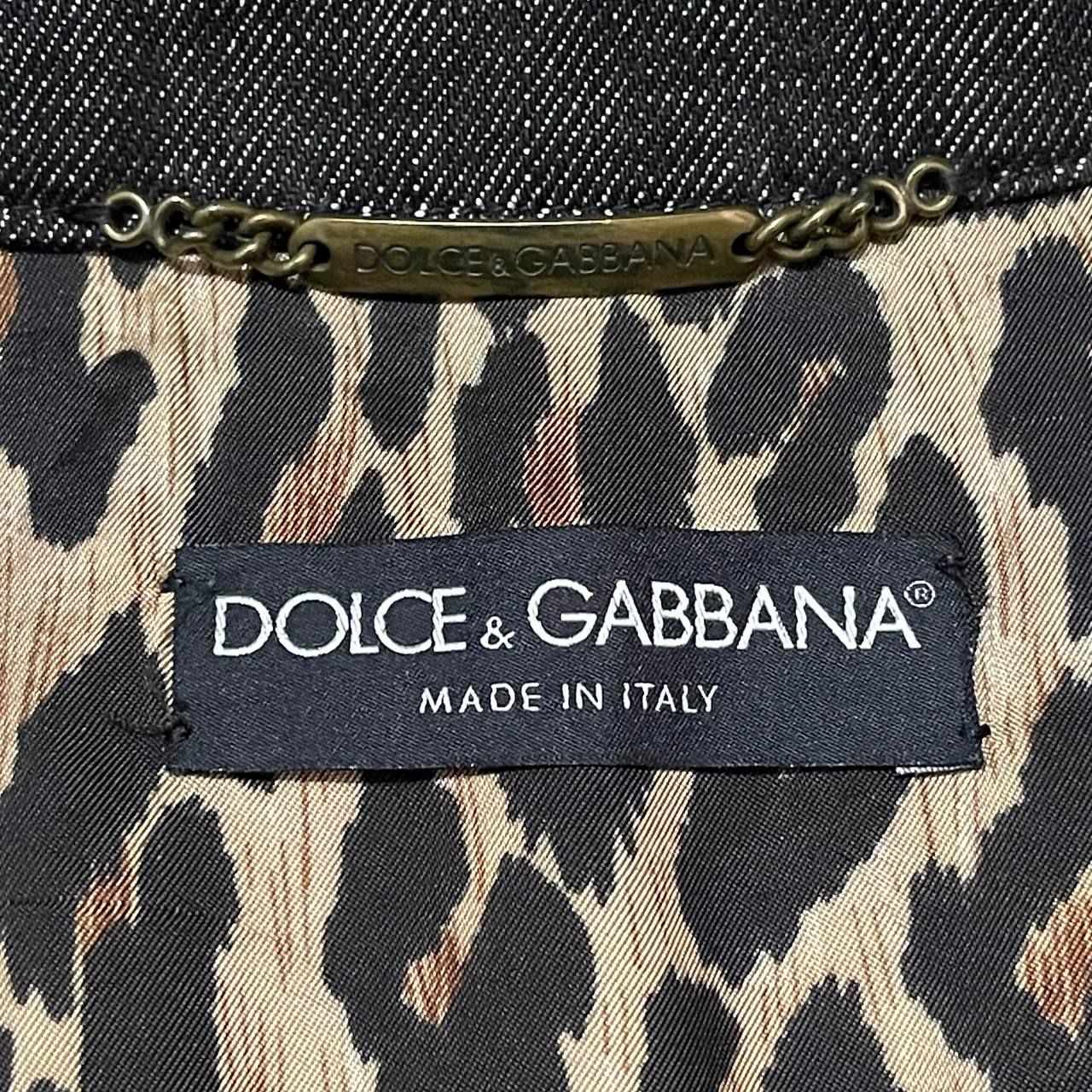 Vintage D&G Dolce & Gabbana Sleeveless Denim Leopard Lining - 9