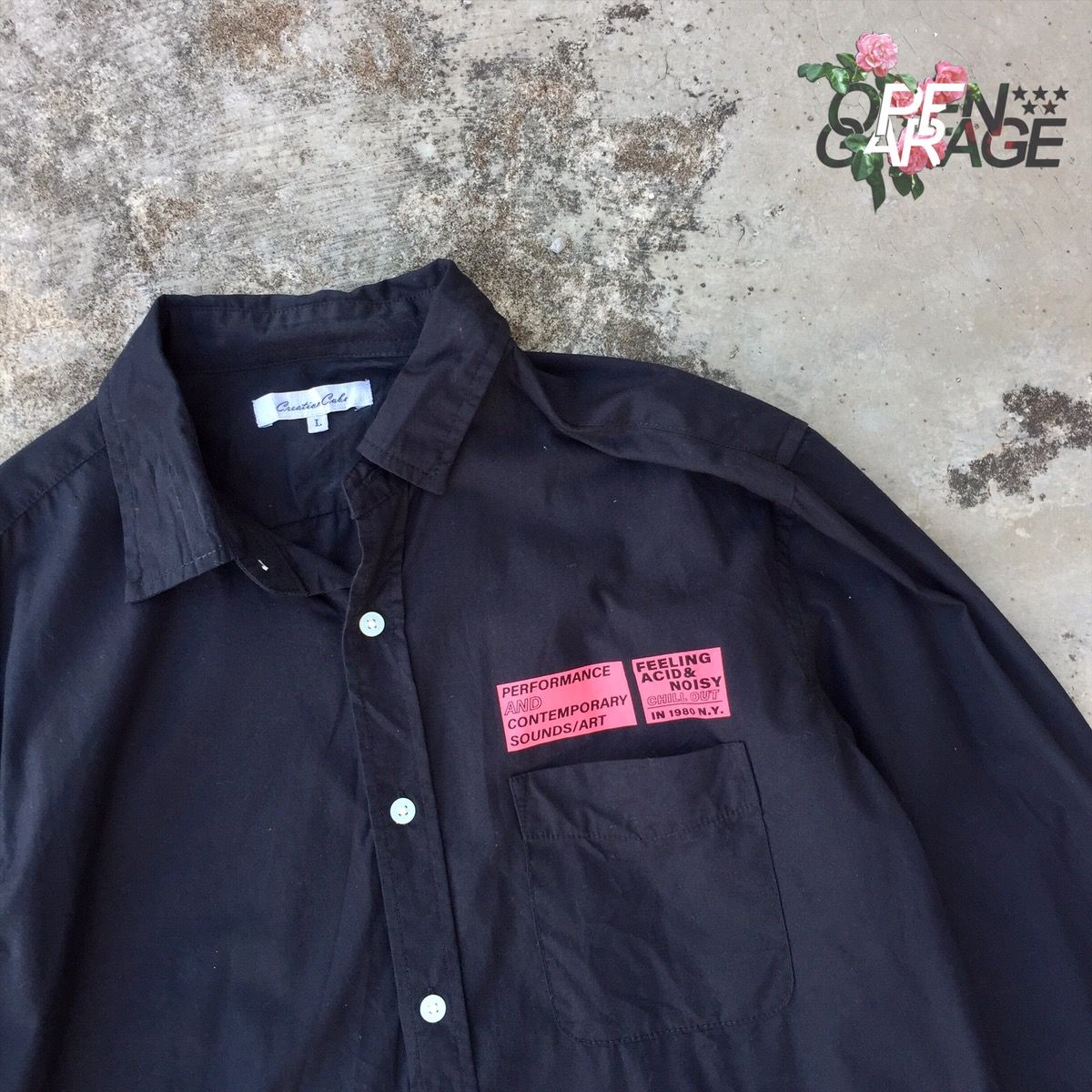 Archival Clothing - No Wave cult 80s by CREATION CUBE Button Up Long Sleeve - 8