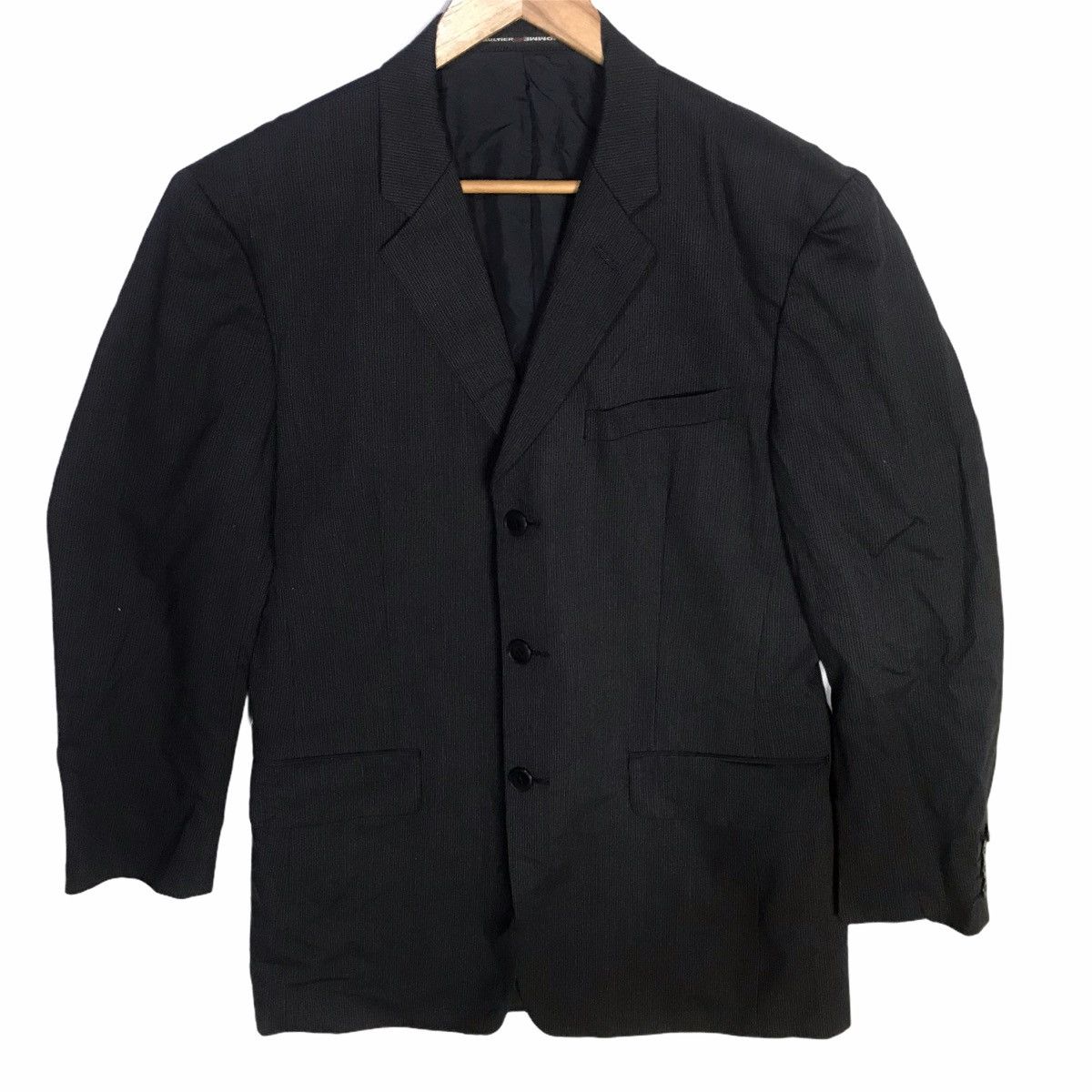 Gaultier homme objet stripes black wool blazer - 1