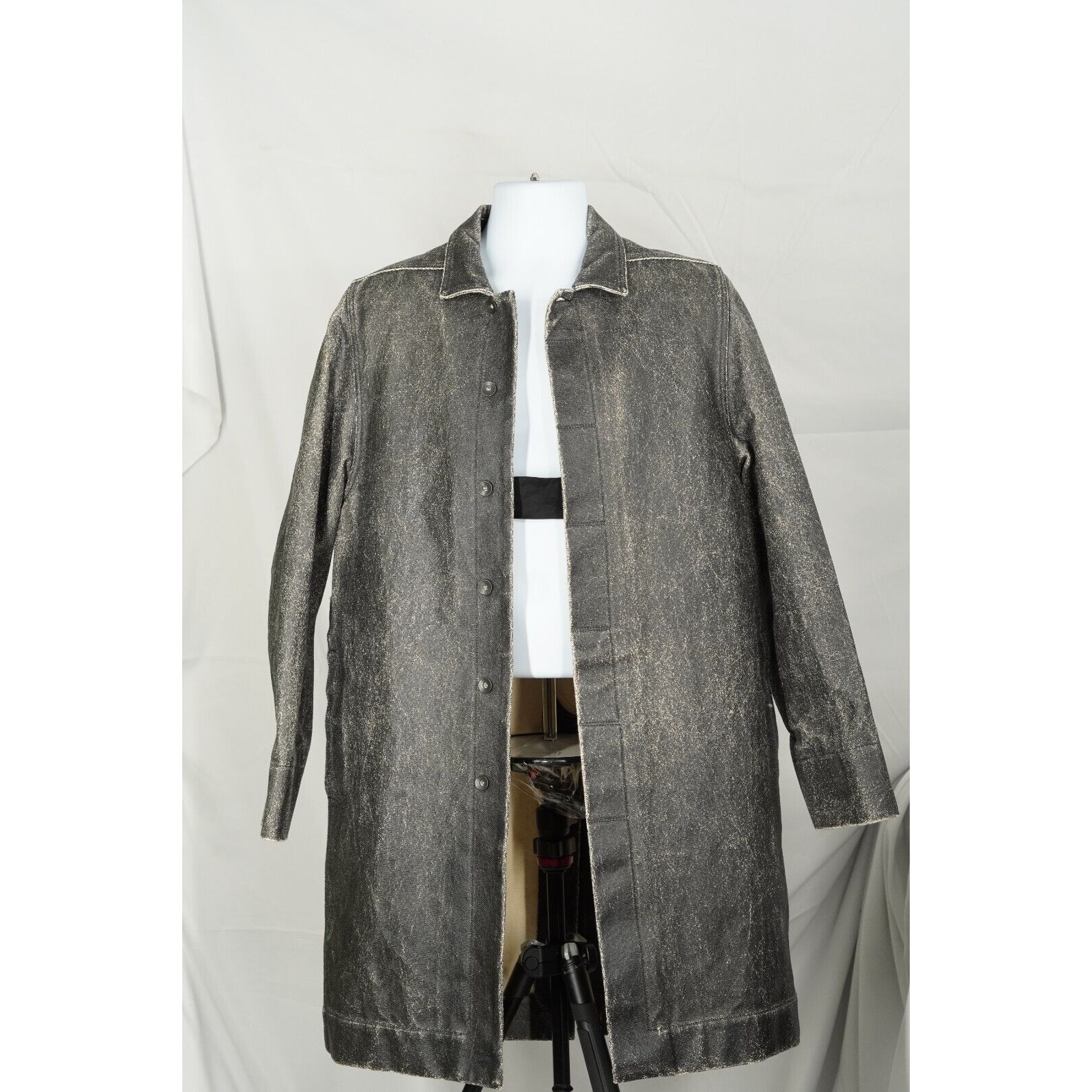 Rick Owens Canvas Trench Coat Waxed / Cracked DRKSHDW - Smal - 1