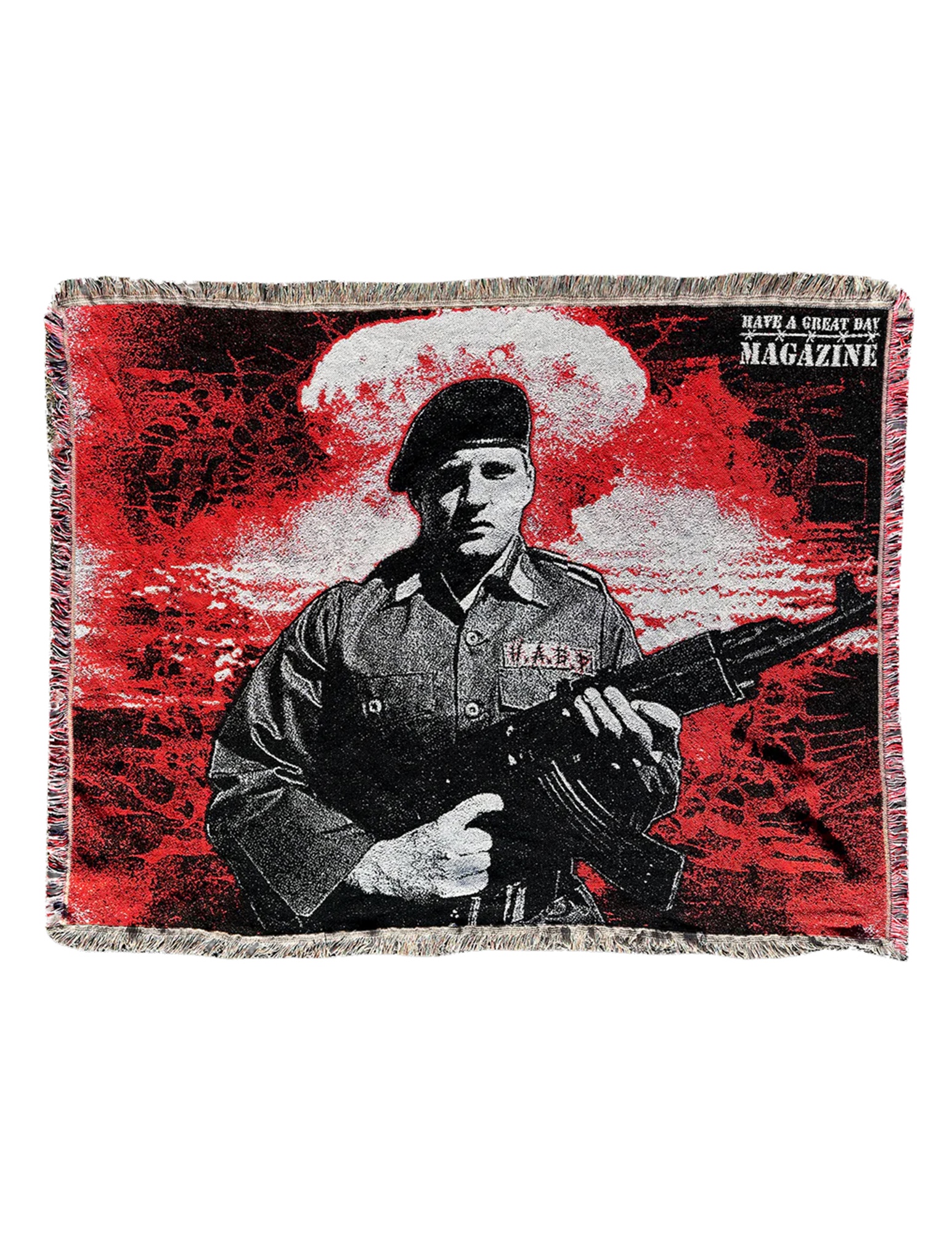 HAVE A GREAT DAY MAGAZINE Woven Soldier Blanket - 1