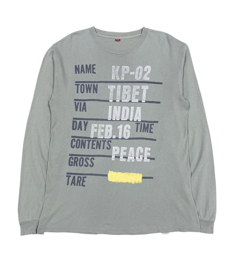 Kapital Wording Printed Longsleeve Tee - 1