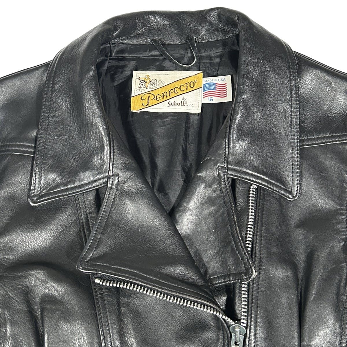 Vintage Schott Perfecto Cropped Leather Jacket - 3