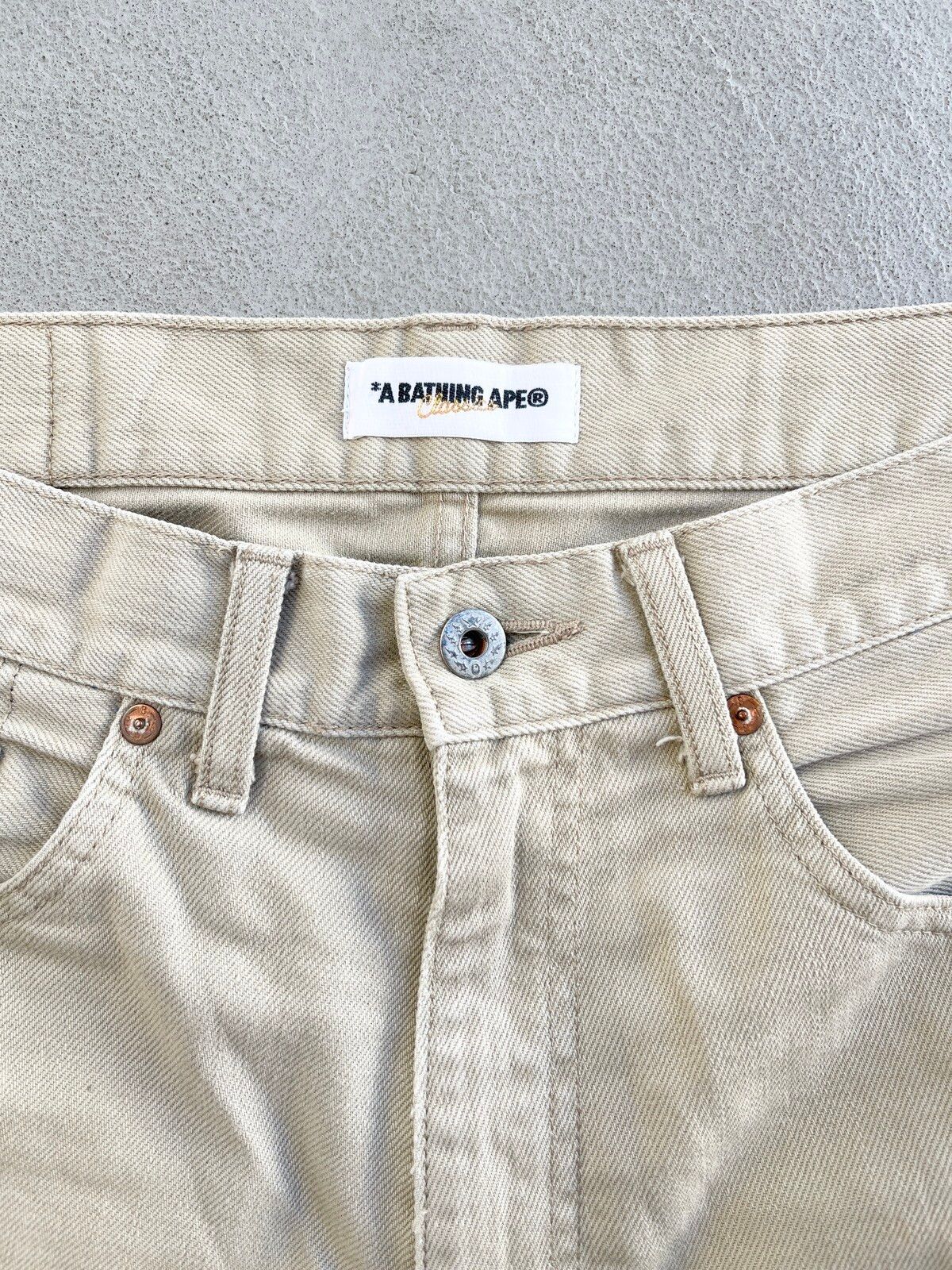 Bape Archival Logos Khaki Jeans - 6