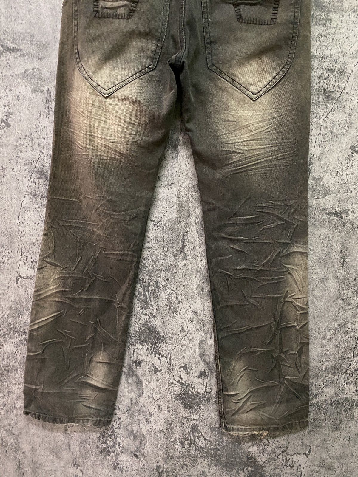 Seditionaries - THLETIC DEPT COLLEGE Dark Brown Rare Acid Wash Design Pants - 16