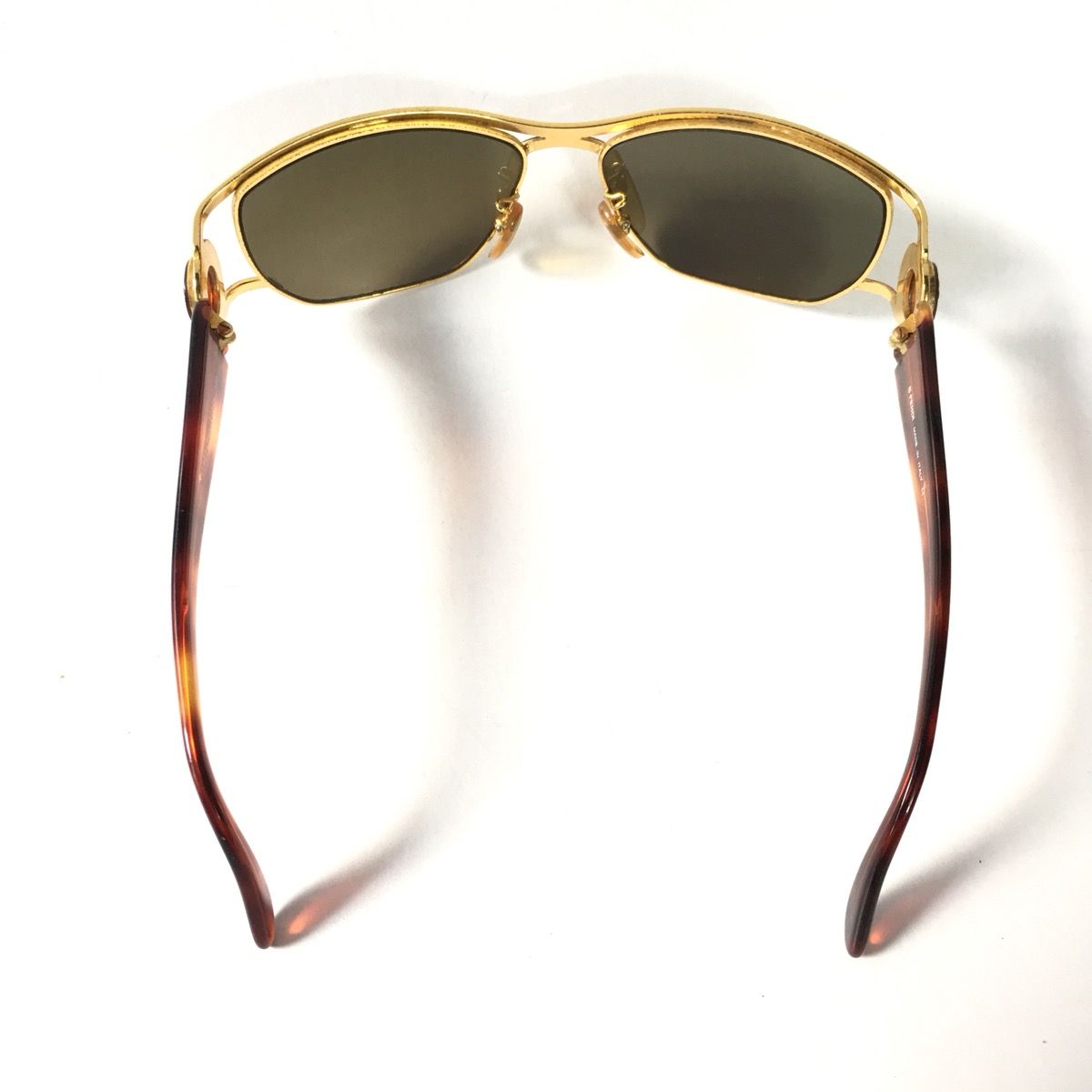 Vintage Fendi FF Gold Tortoise Shell Sunglasses - 4