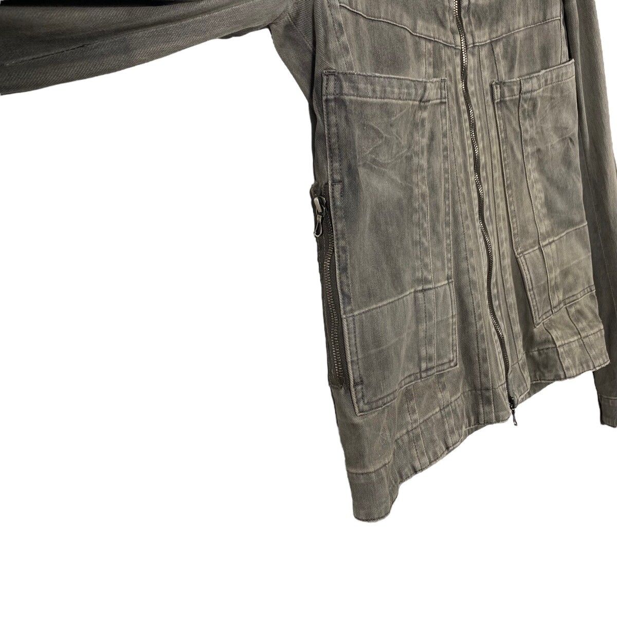 Julius Ss11 Knit Denim Jacket Size 1 (s) Grey Colour - 7