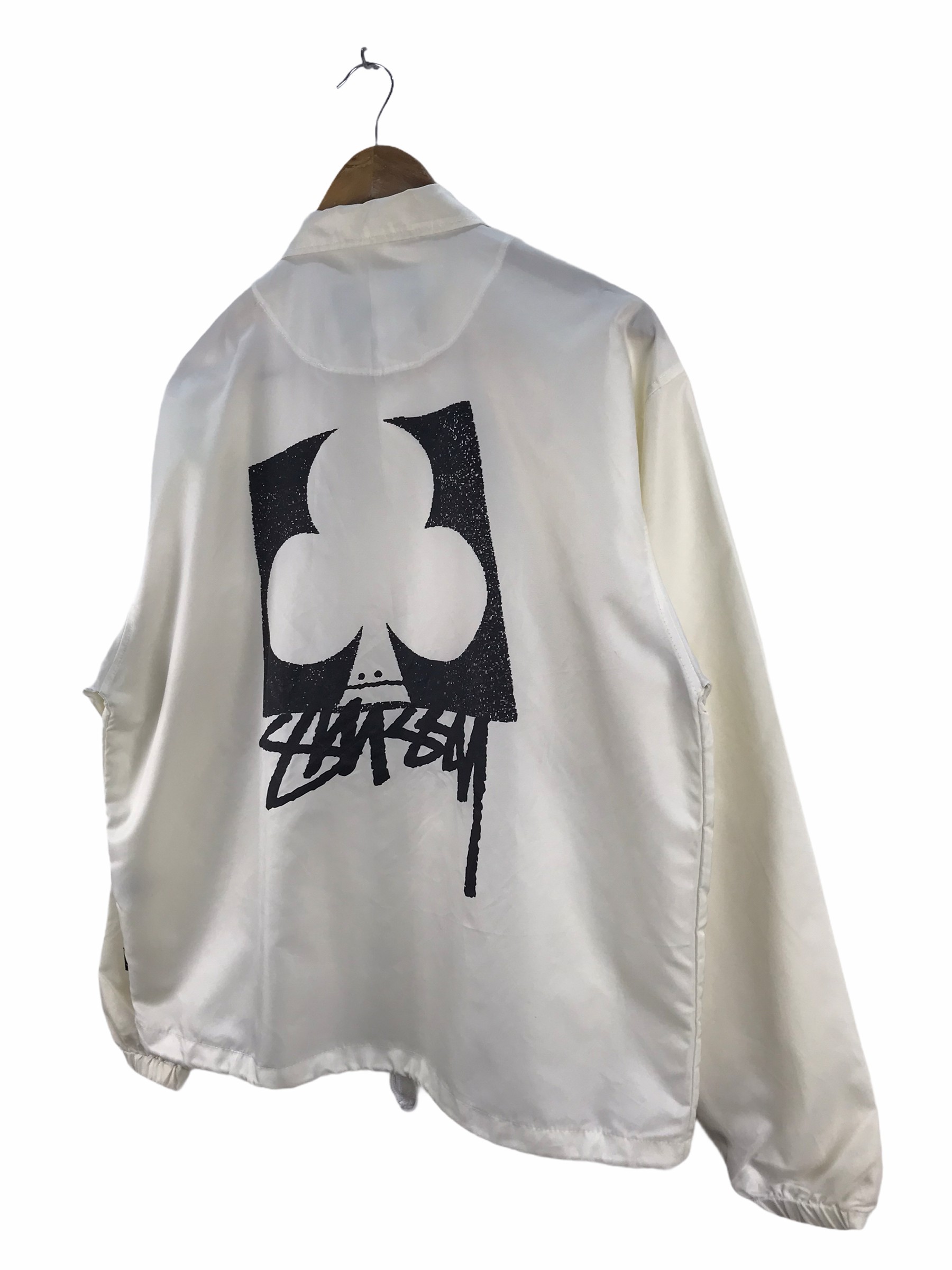 Stussy Club White Windbreaker Jacket - 7