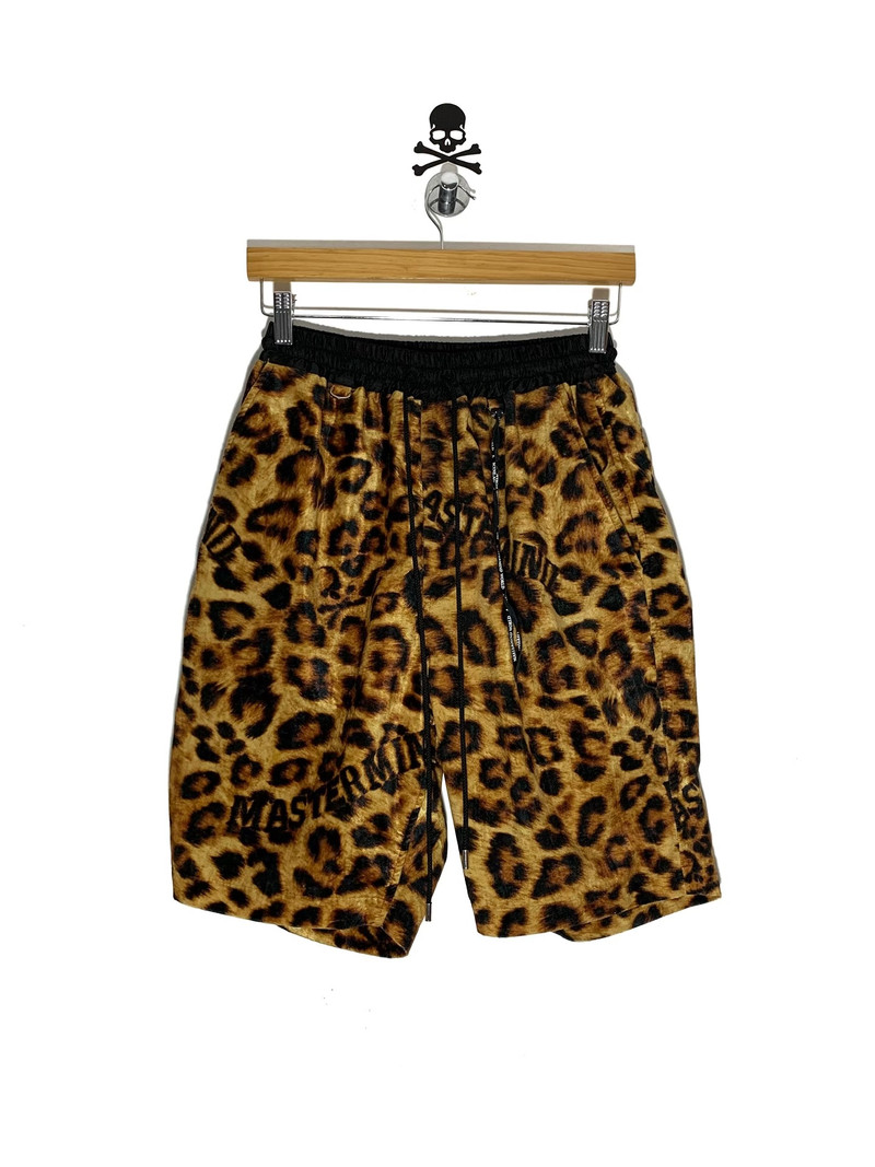 Mastermind Japan Velvet Leopard Print Shorts - 1