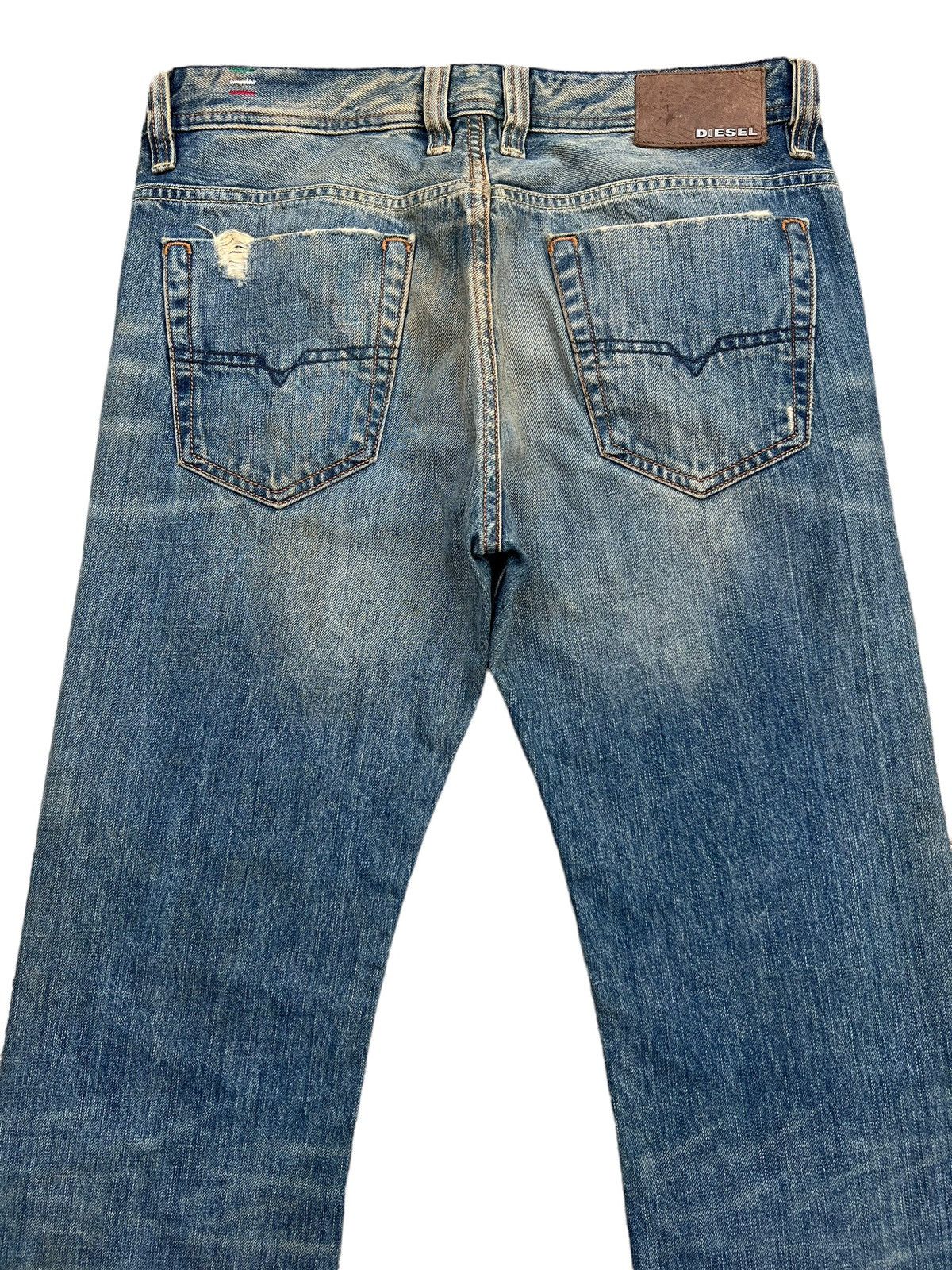 Diesel Mudwash Distressed Straightcut Denim Jeans 33x32 - 5