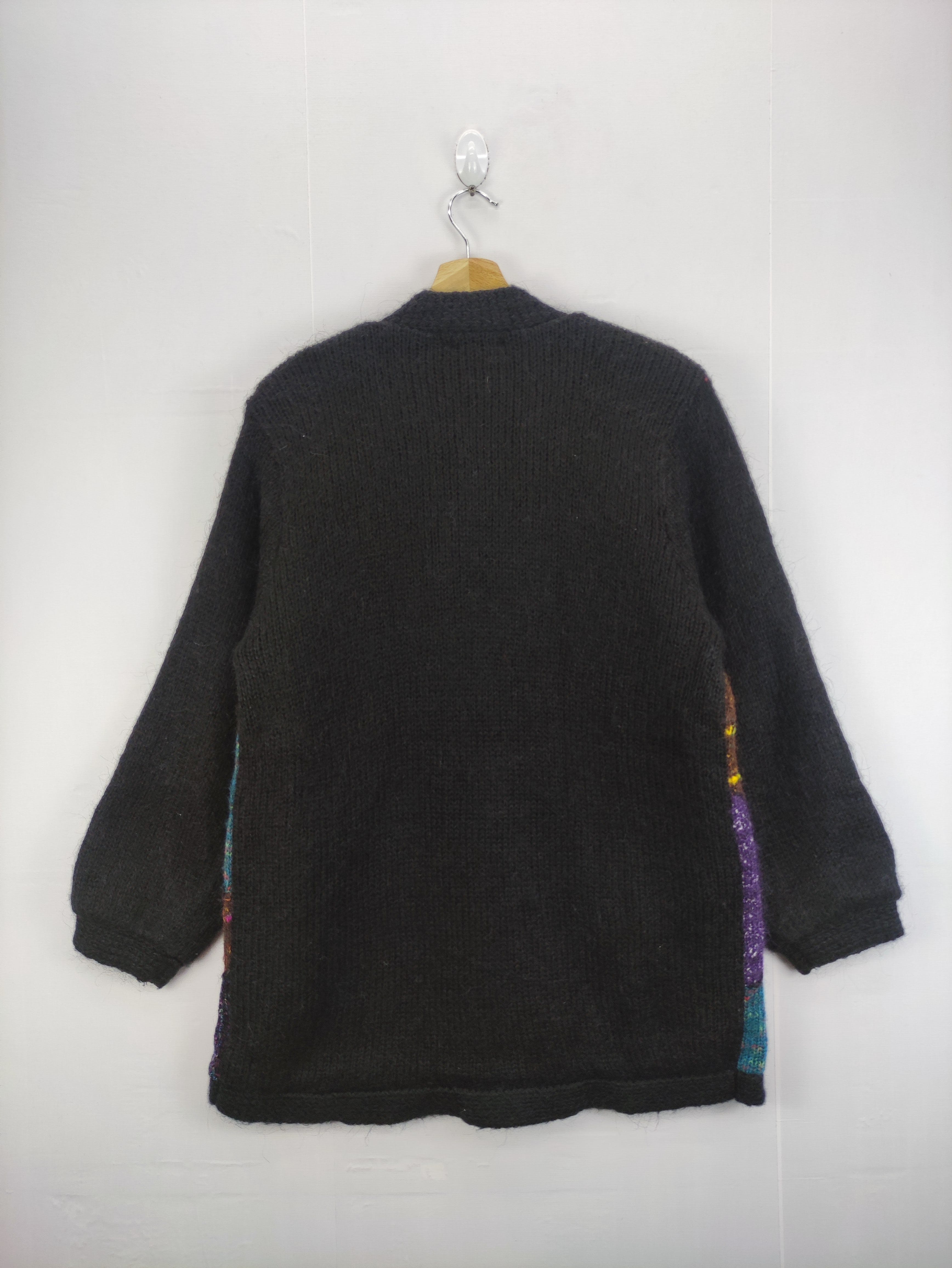 Vintage Cardigan Mohair Jacket Button Up Multicolour - 5