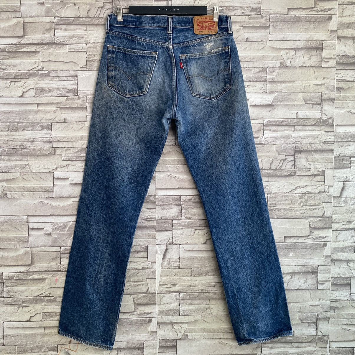 Levis 501 Distressed Jeans Stonewash - 10