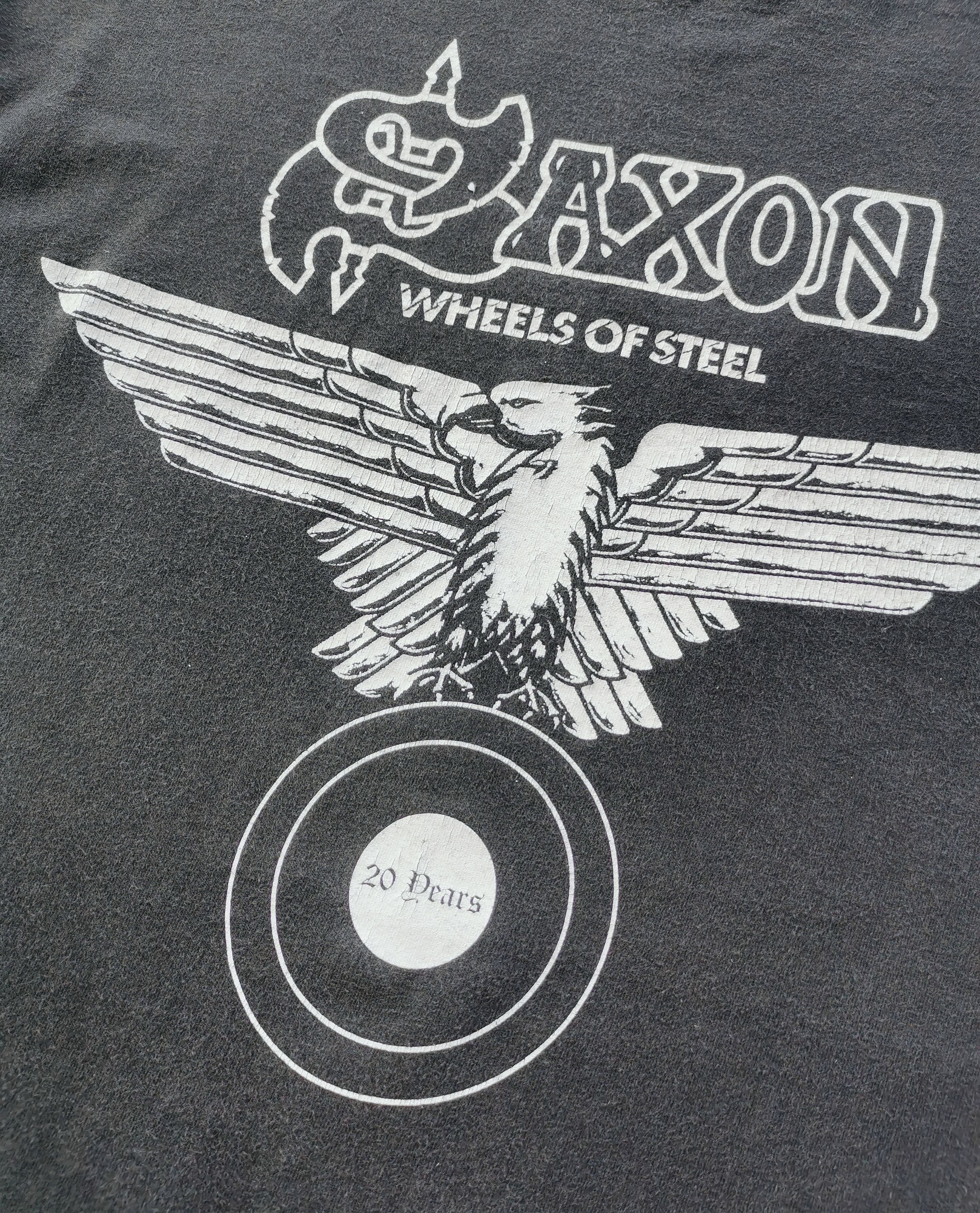 Vintage Saxon Heavy Metal Band Tshirt - 4