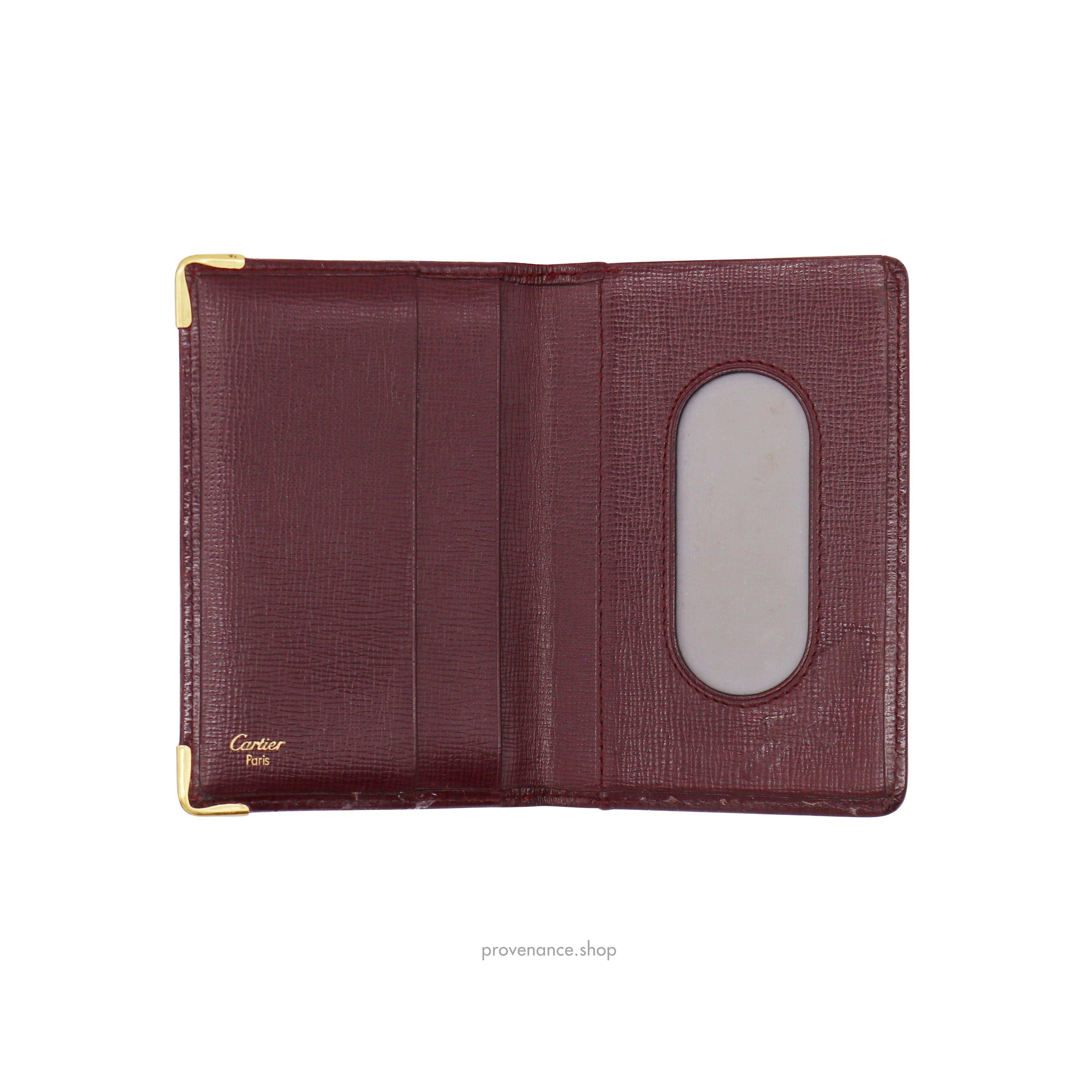 Cartier Pocket Organizer Wallet - Burgundy Leather - 5