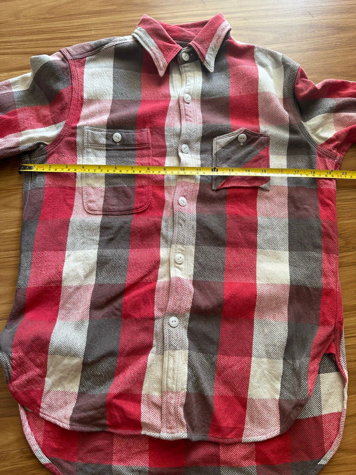 Beams + Japan Heavy Cotton Flip Pocket Collar Plaid Shirt - 16