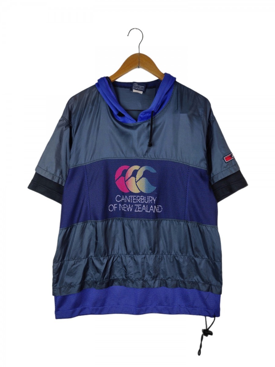 Canterbury Of New Zealand - 90s Canterbury Short Sleeve Windbreaker Hoodie - 1