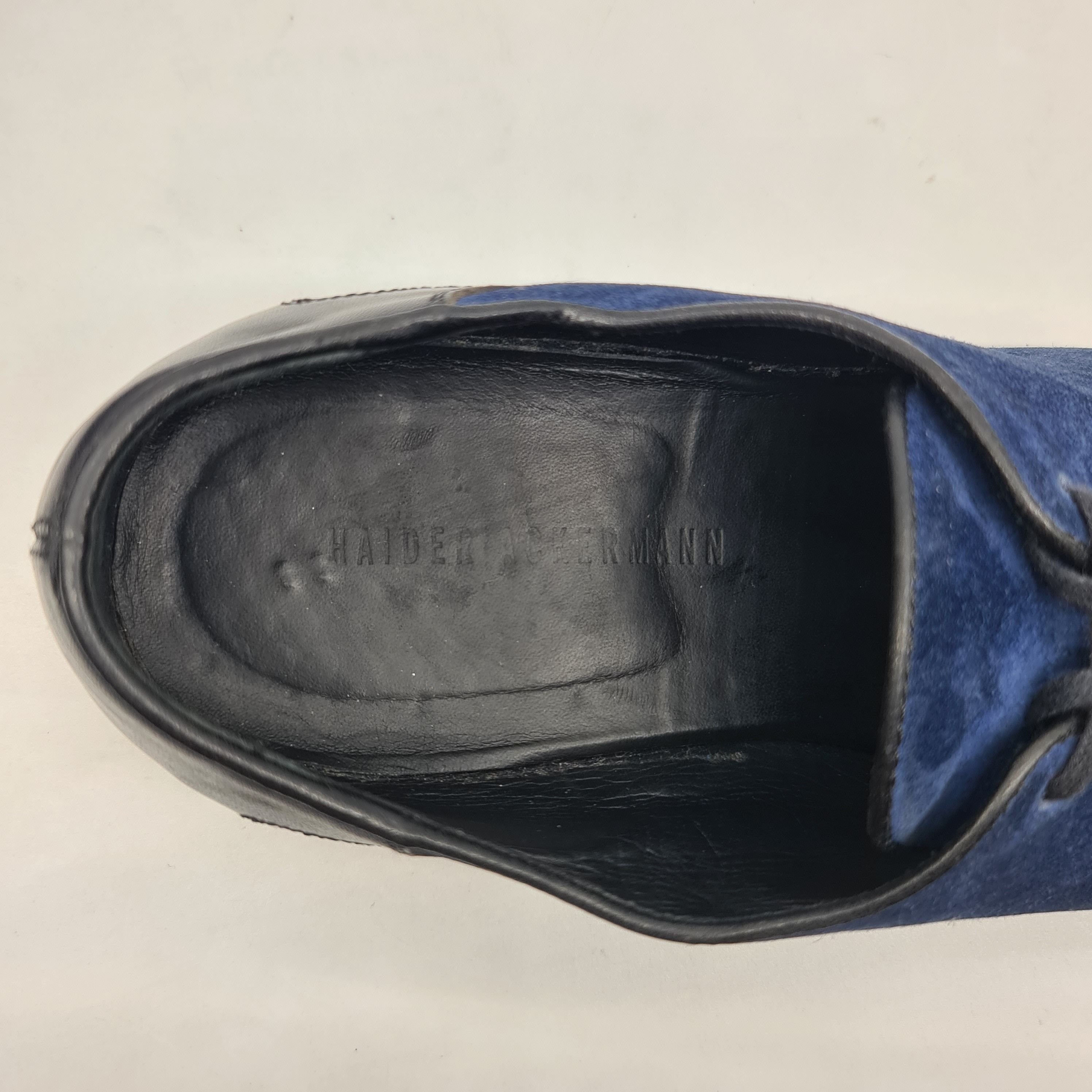 Haider Ackermann - SS16 Runway Blue Suede Oxford Shoes - 9
