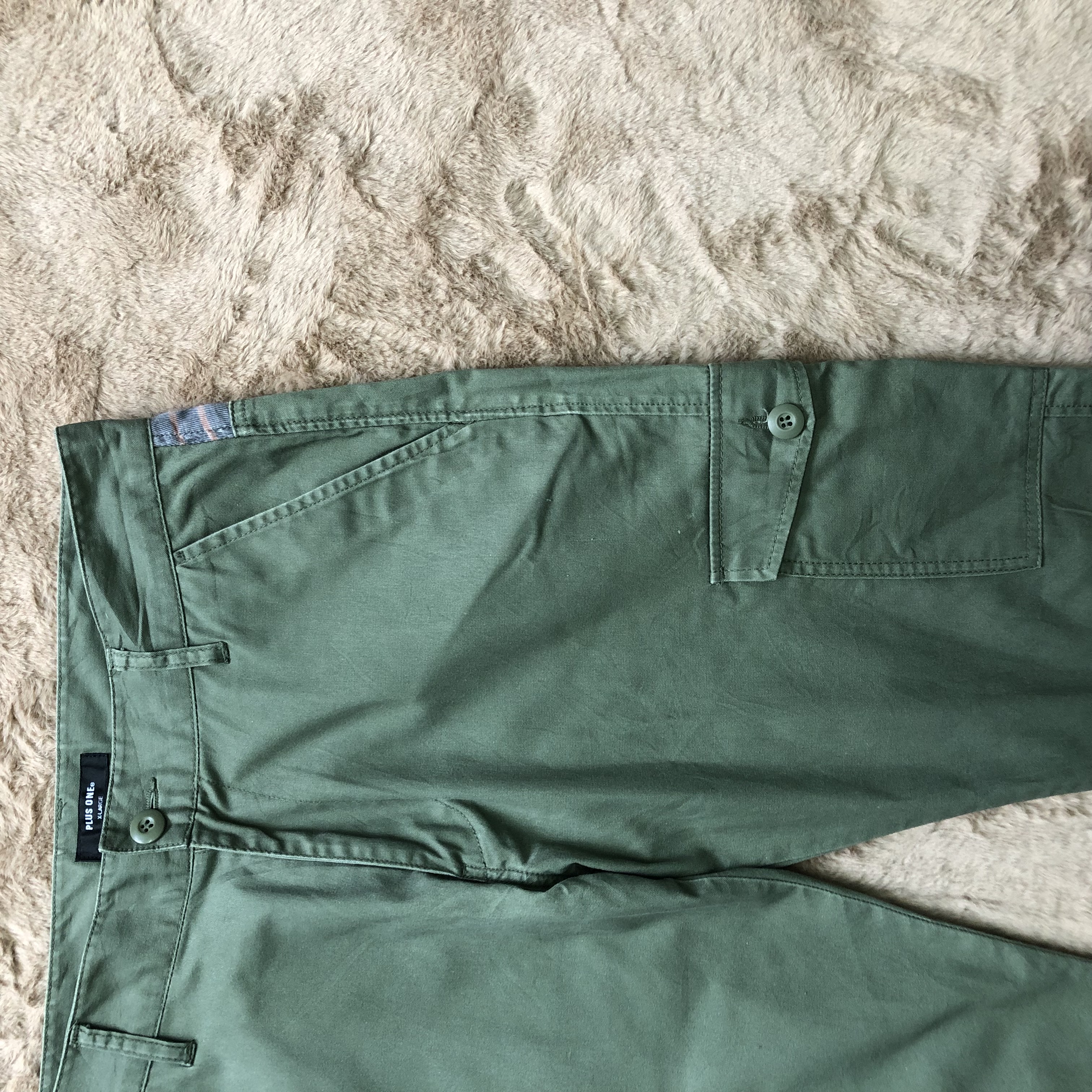 Japanese Brand - Plus One Military Army Style Cargo Pants 6 Pocket #4289-149 - 4