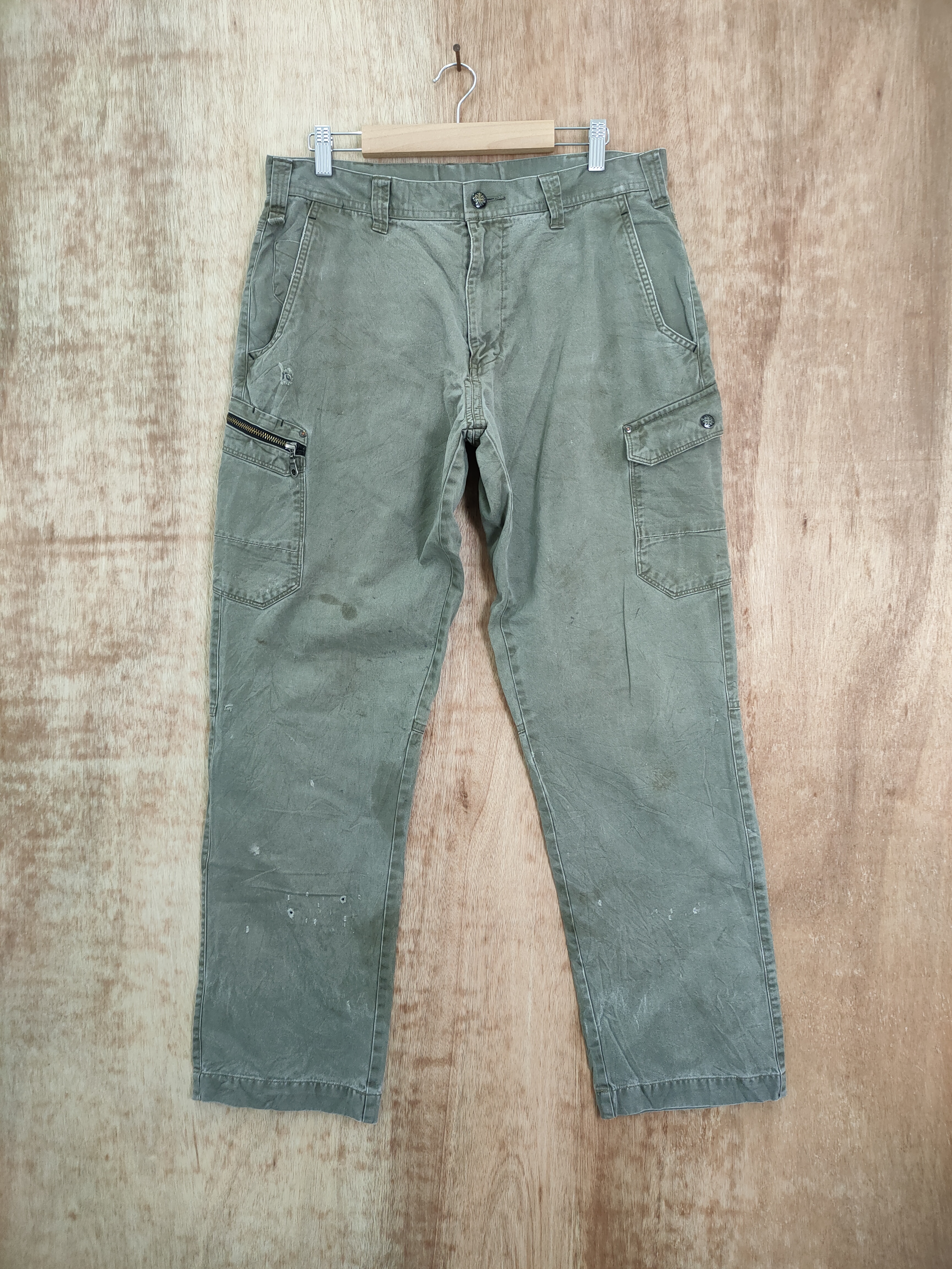 Vintage - FIRE FOX FADED WORKWEAR CARGO PANTS - 1