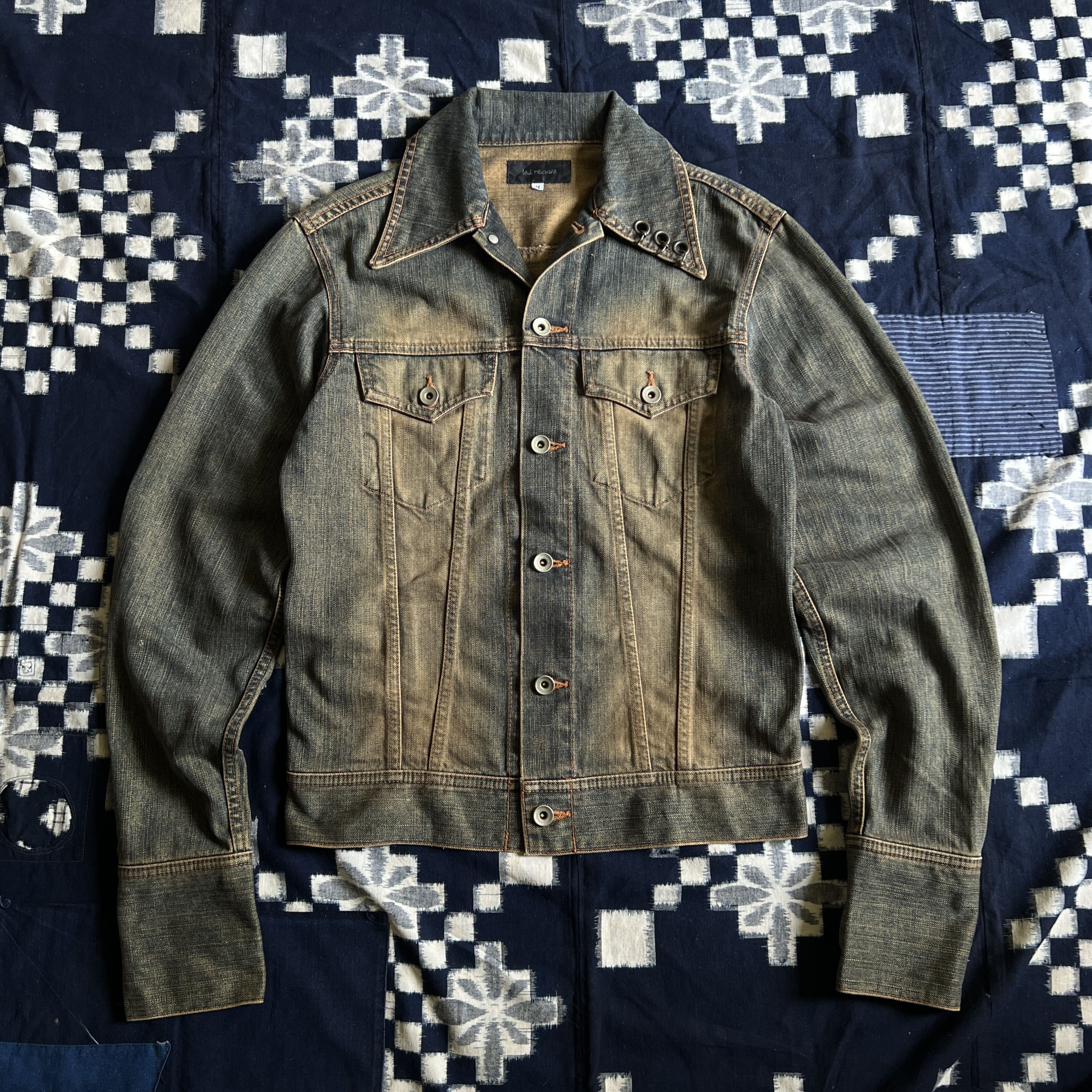 LED ＲＥＣＨWＥ Other Designers Led rechwe mud wash pierced jacket,2000s