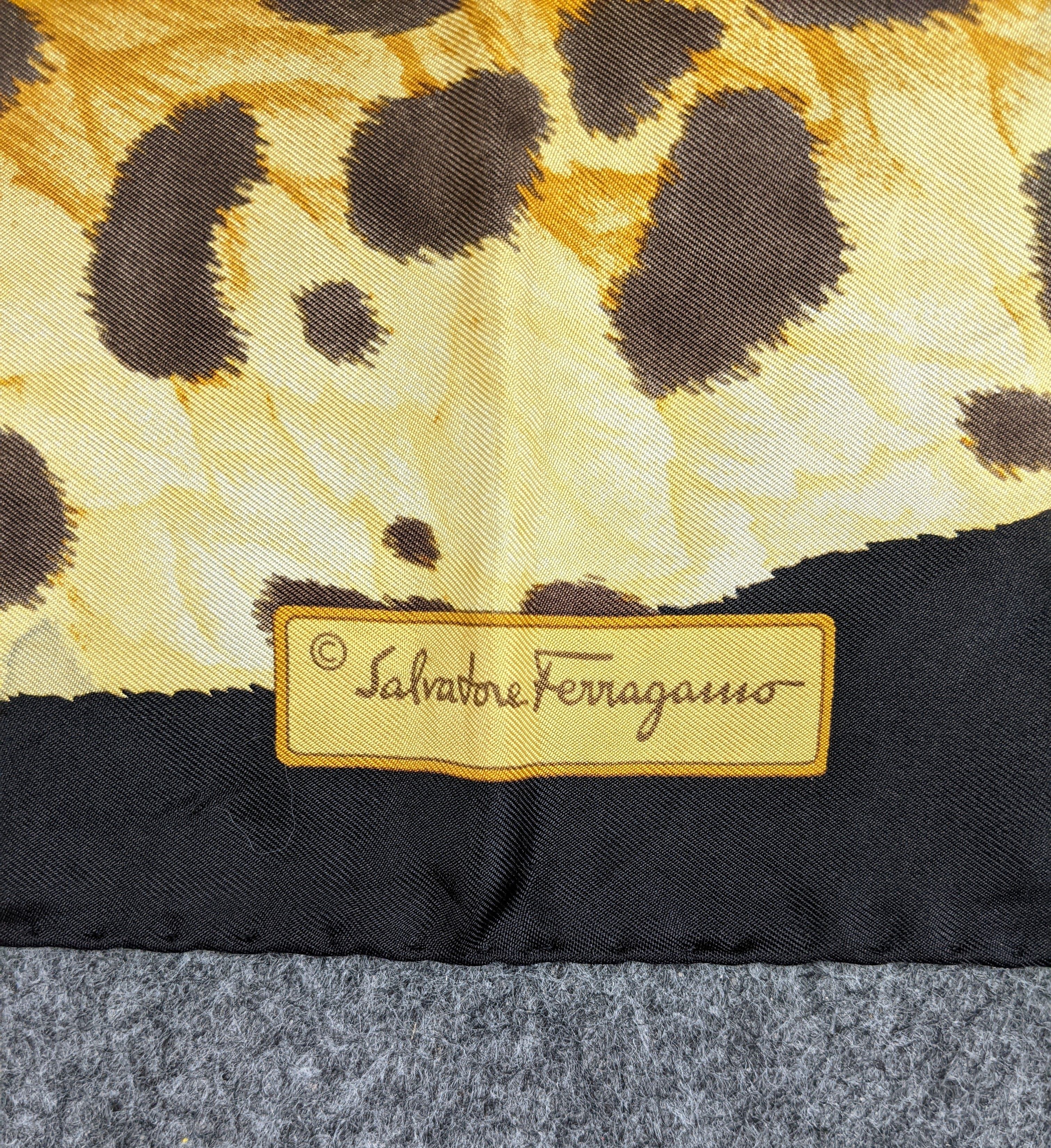 Salvatore Ferragamo Leopard Motive Silk Scarf - 3