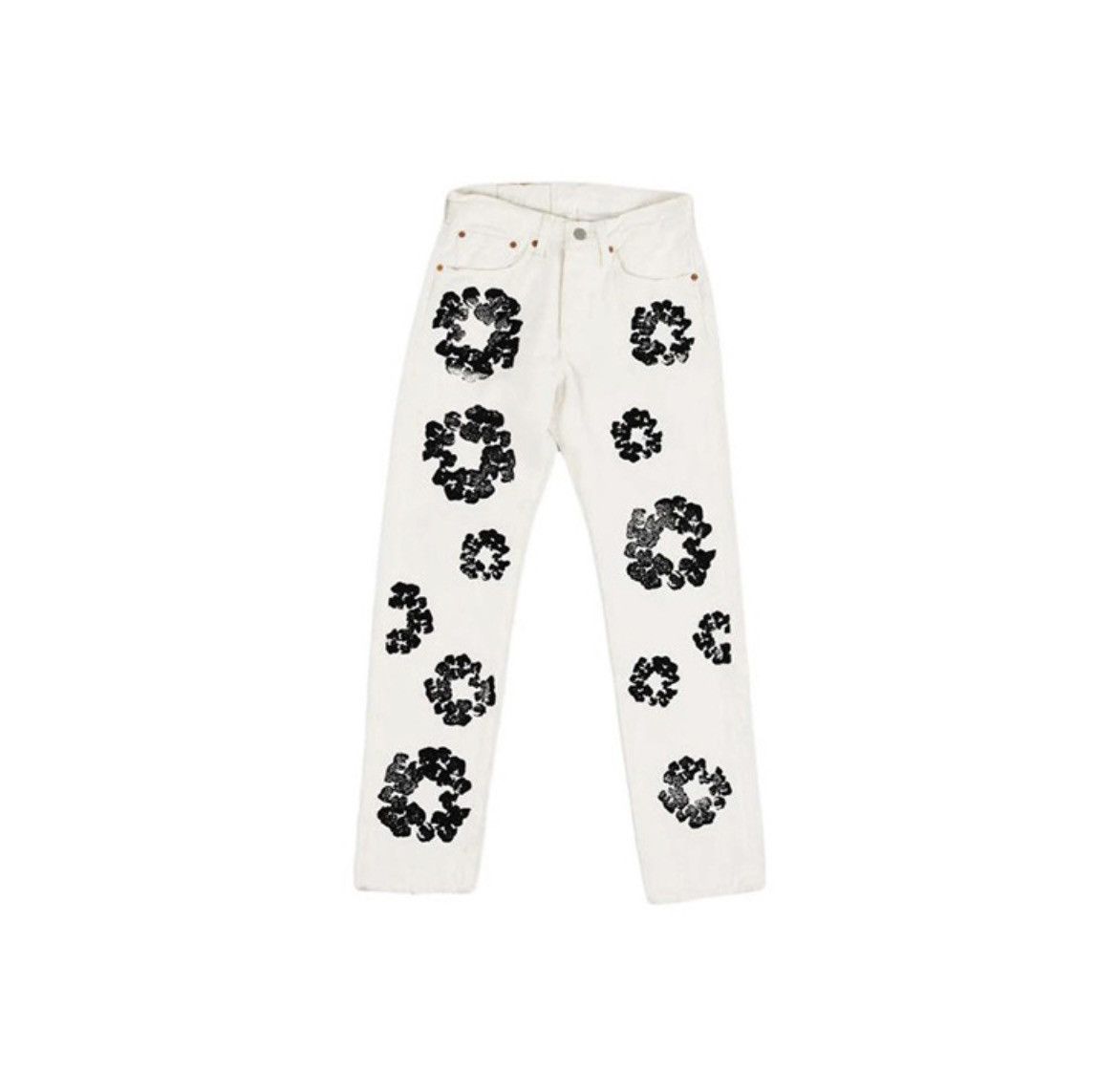 DENIM TEARS - Cotton Wreath white denim jeans - 1