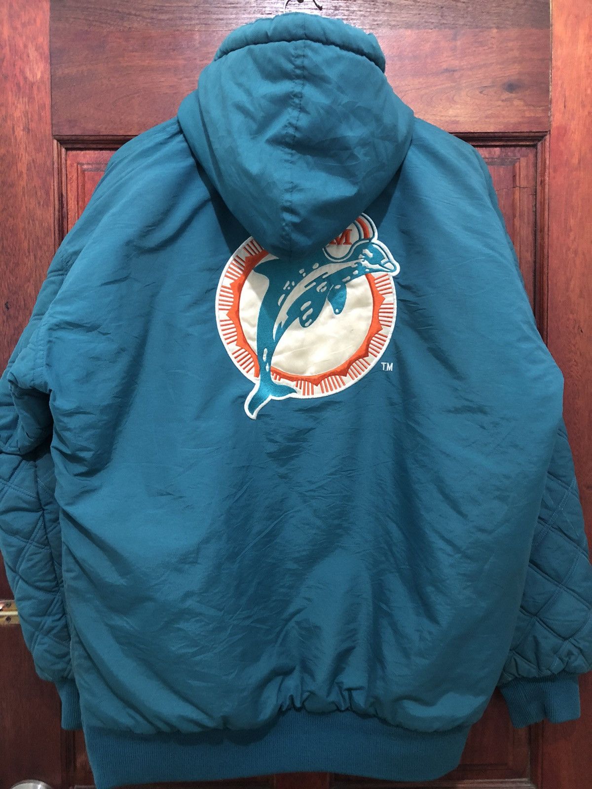 🐬 Starter X NFL Dolphins Quilted Jacket Nice Design - 2