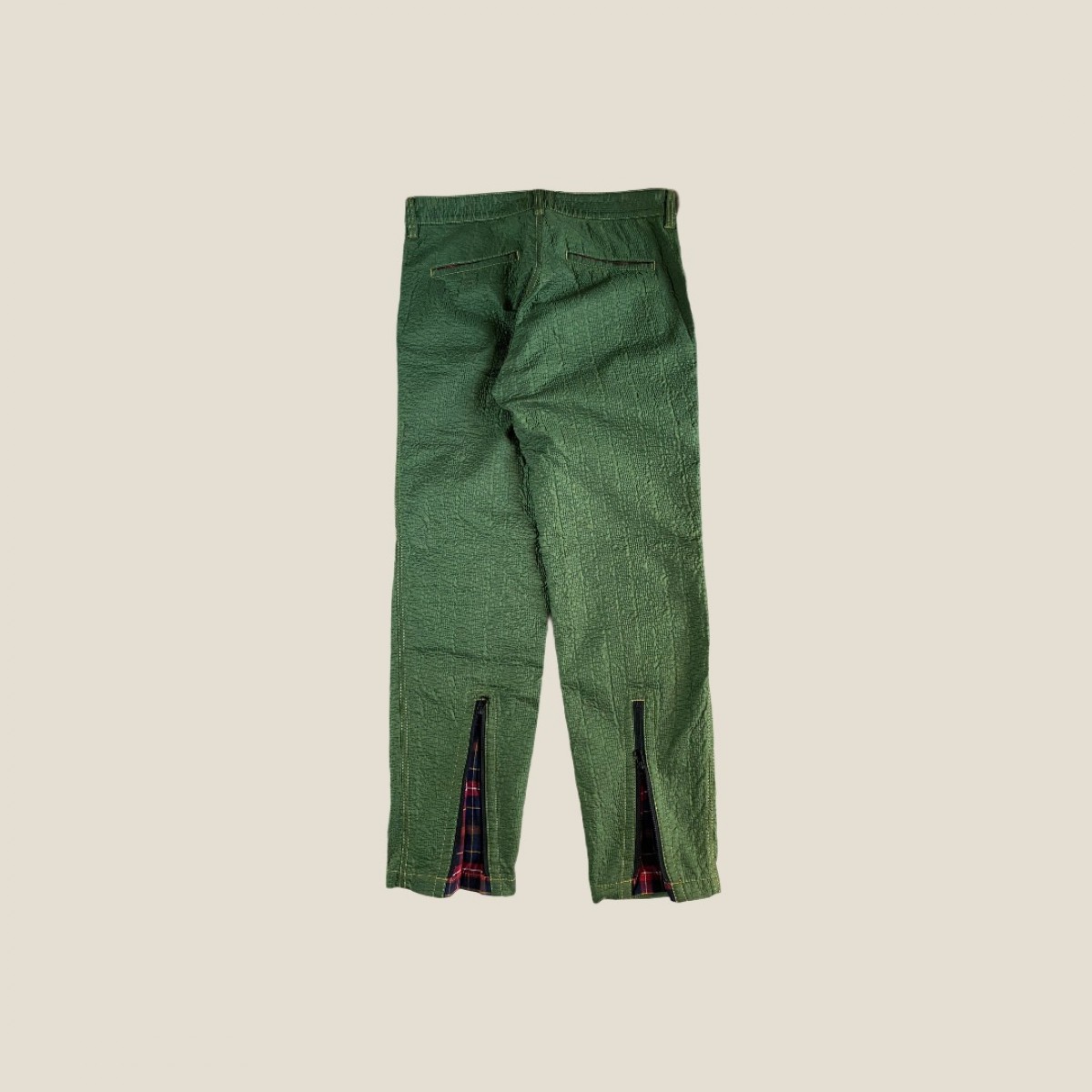 Issey Miyake - Issey Miyake Zipped Leg Embroidered Pants - 3