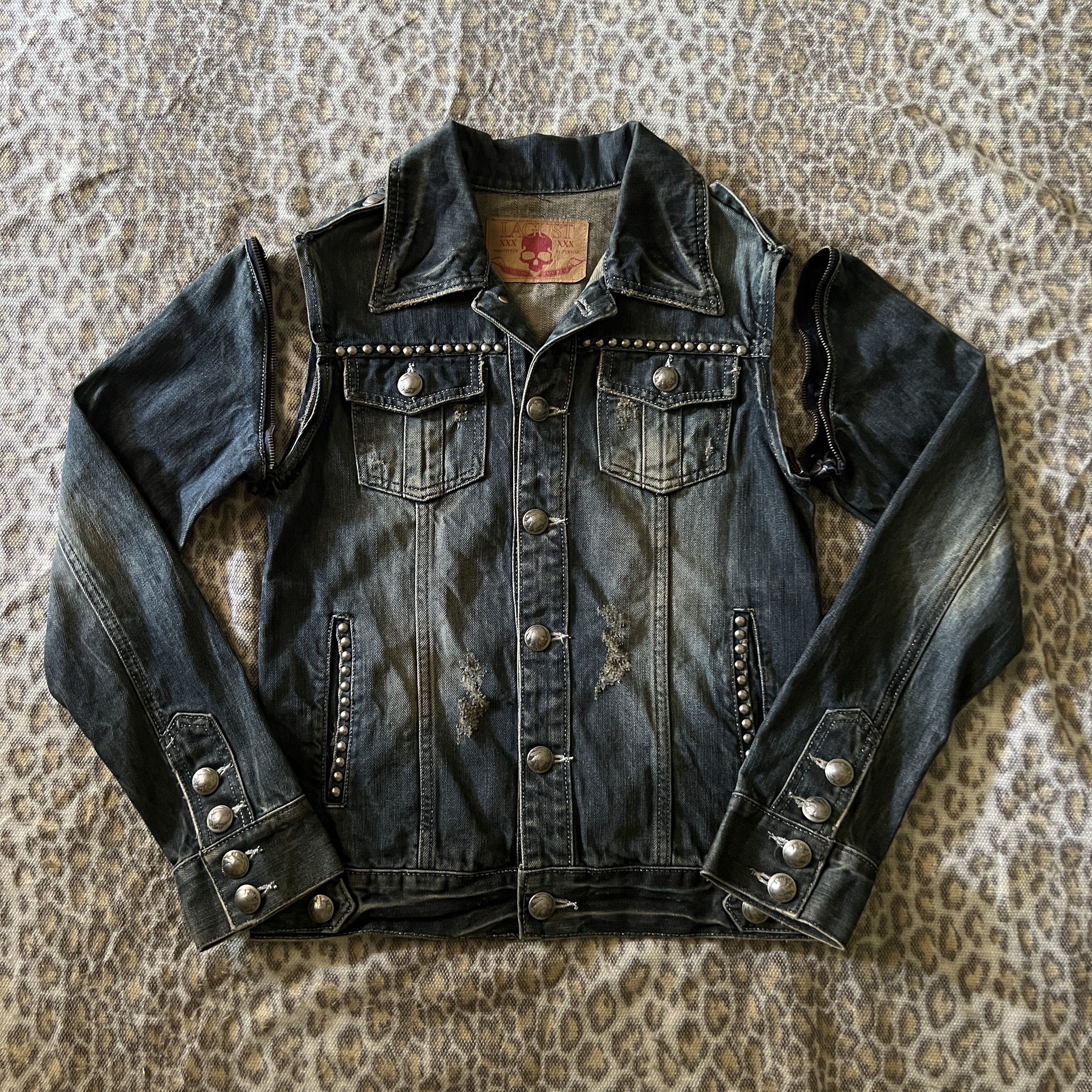 Lagust Studded Mudwash Denim Jacket - 7