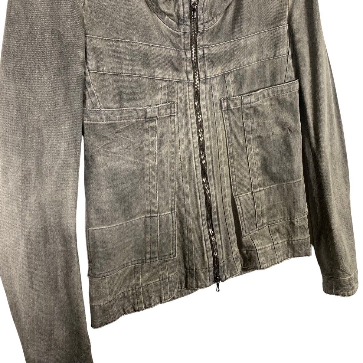 Julius Ss11 Knit Denim Jacket Size 1 (s) Grey Colour - 6