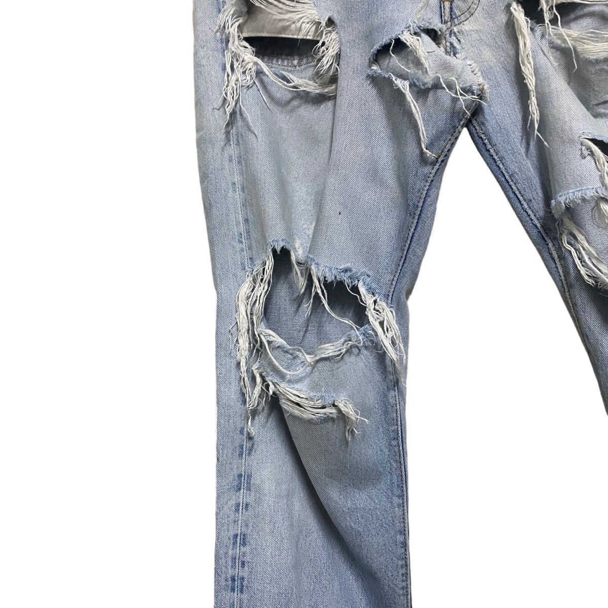 Vintage - Super Destroyed🔥70s Levis 501 Redline Jeans Button 6 - 8