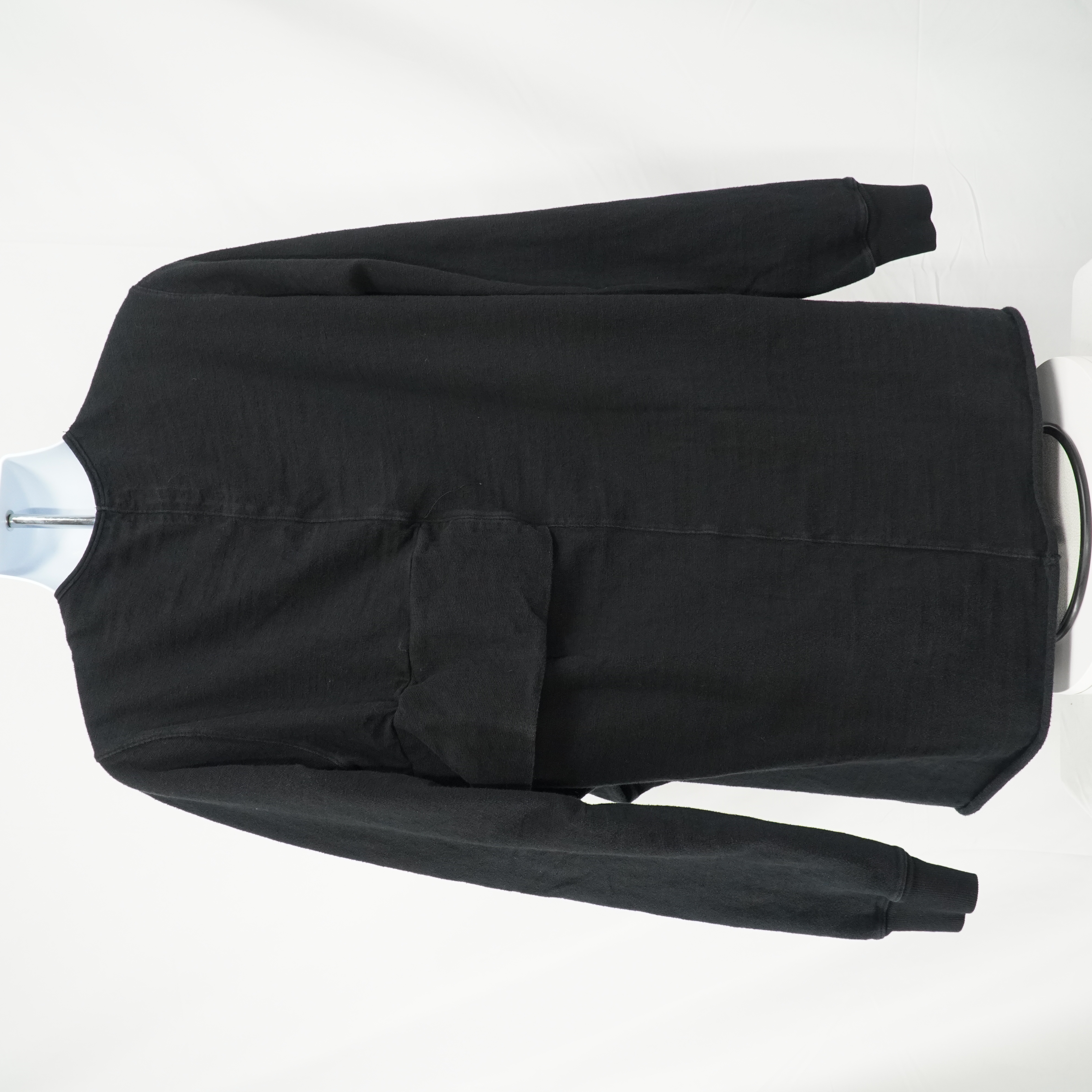 DRKSHDW Pull Over Black Sweater Shirt Geometric Lines Layerd - 11