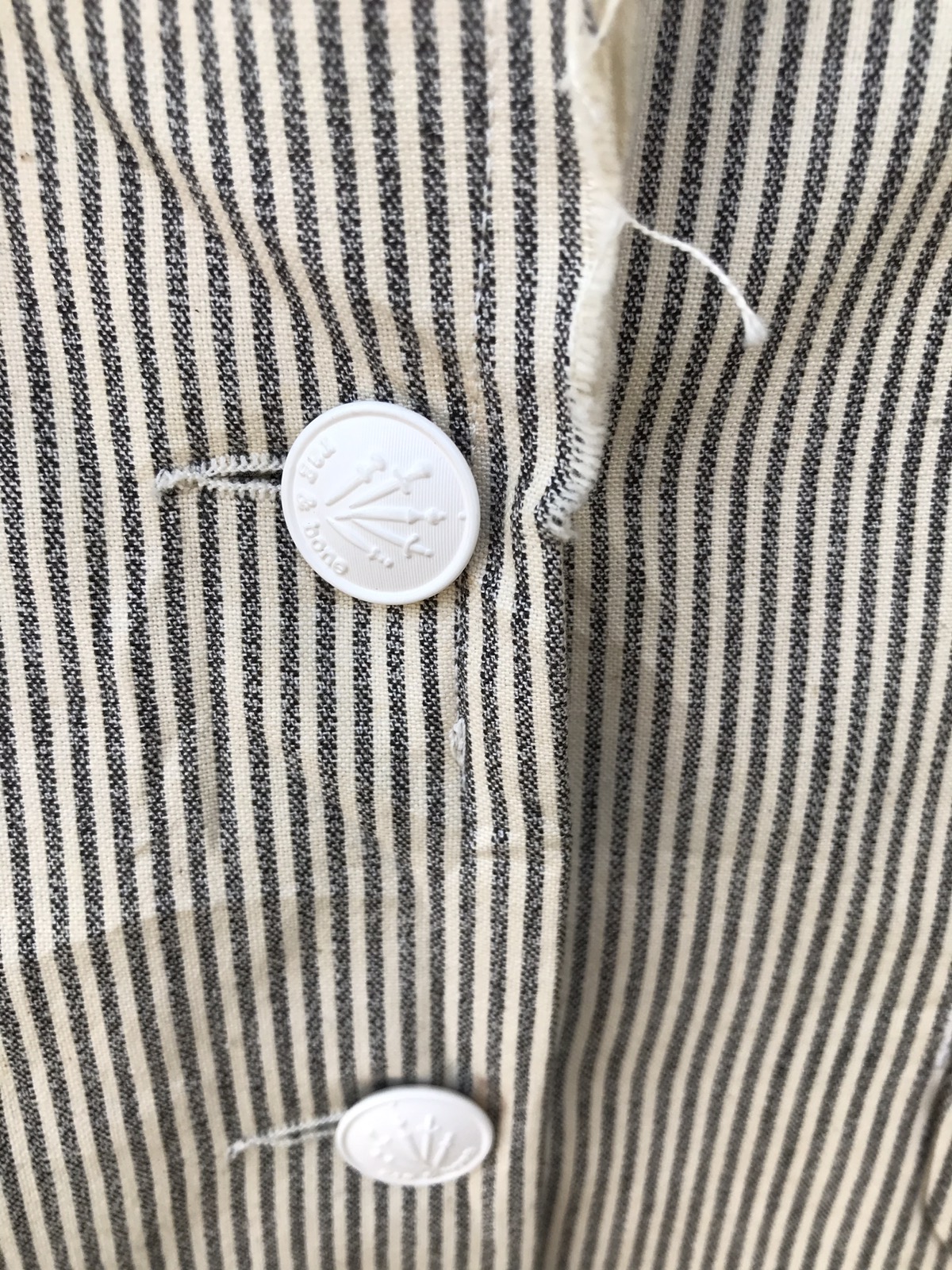 NWT Rag & Bone New York Stripes Hickory Light Button Jacket - 8