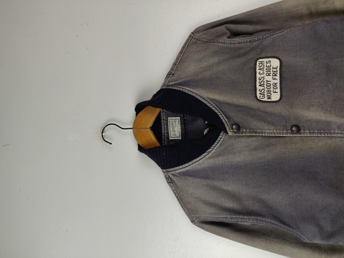 Bomber Jacket - El Radiall Japan Dirty Gents Denim - 3